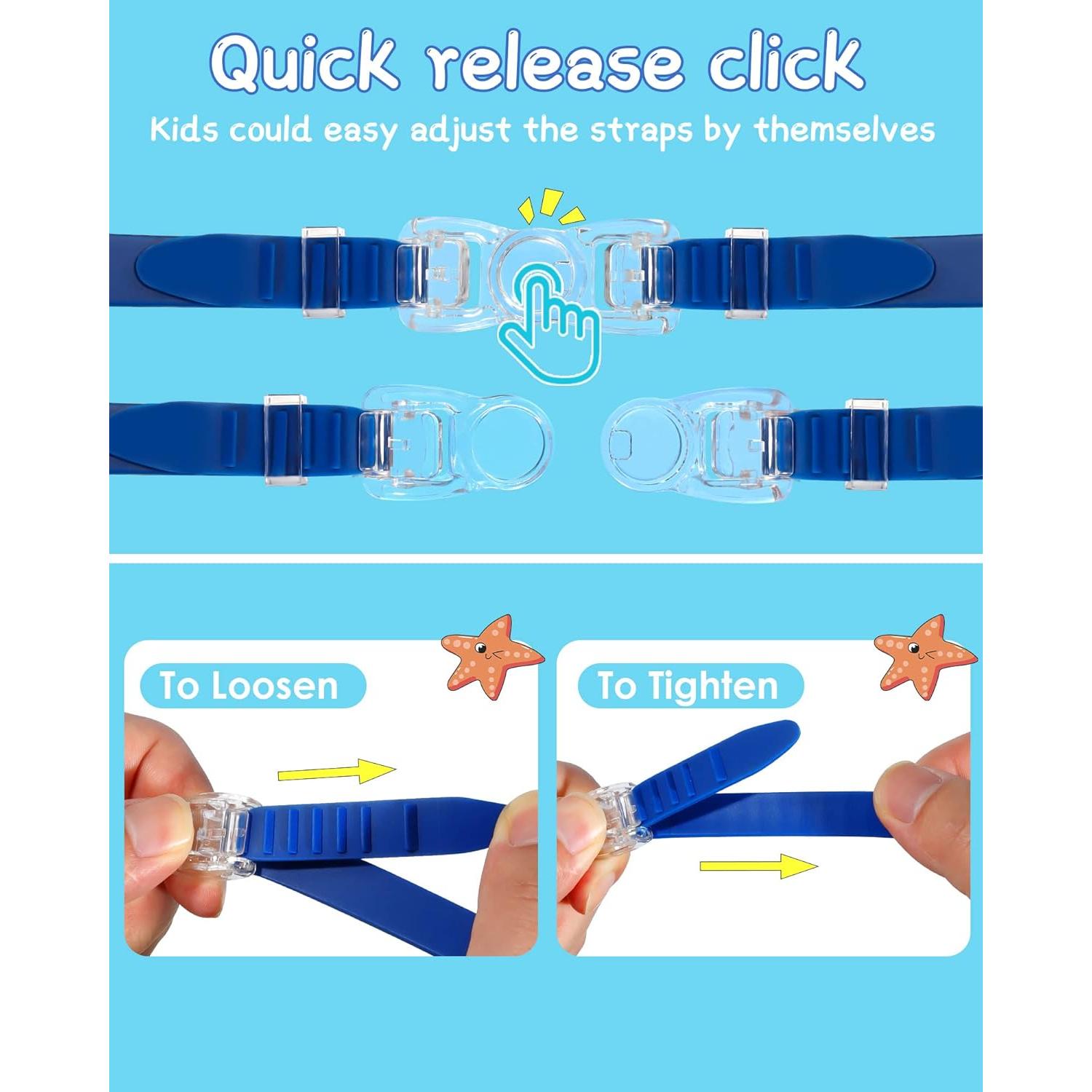 Gafas de Natación para Niños 3-15 años Anti-vaho UV - 2 Piezas