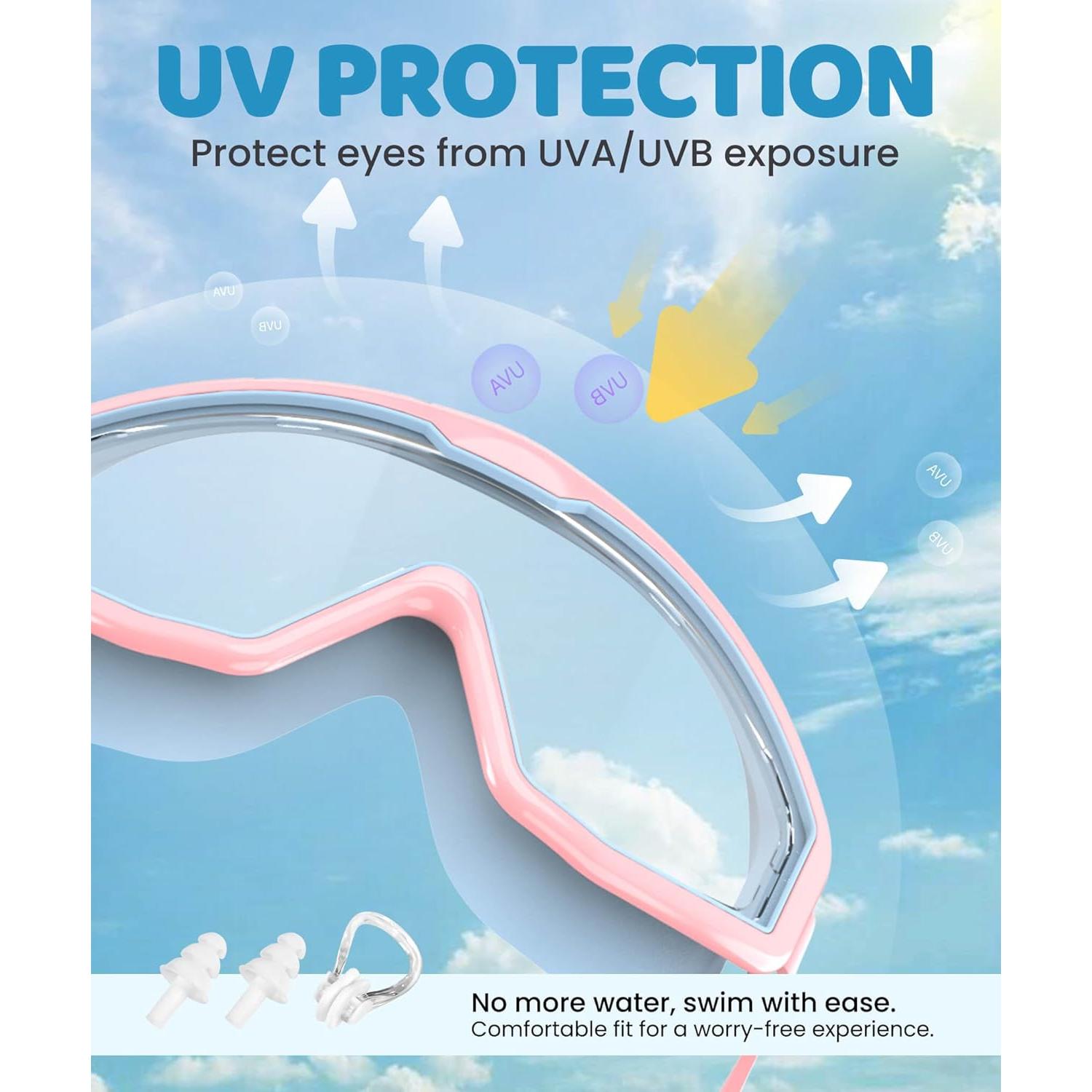 Gafas de natación CIFOYA para niños, paquete de 3, UV400