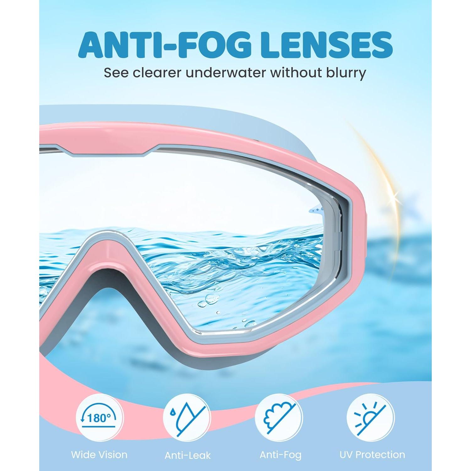 Gafas de natación CIFOYA para niños, paquete de 3, UV400