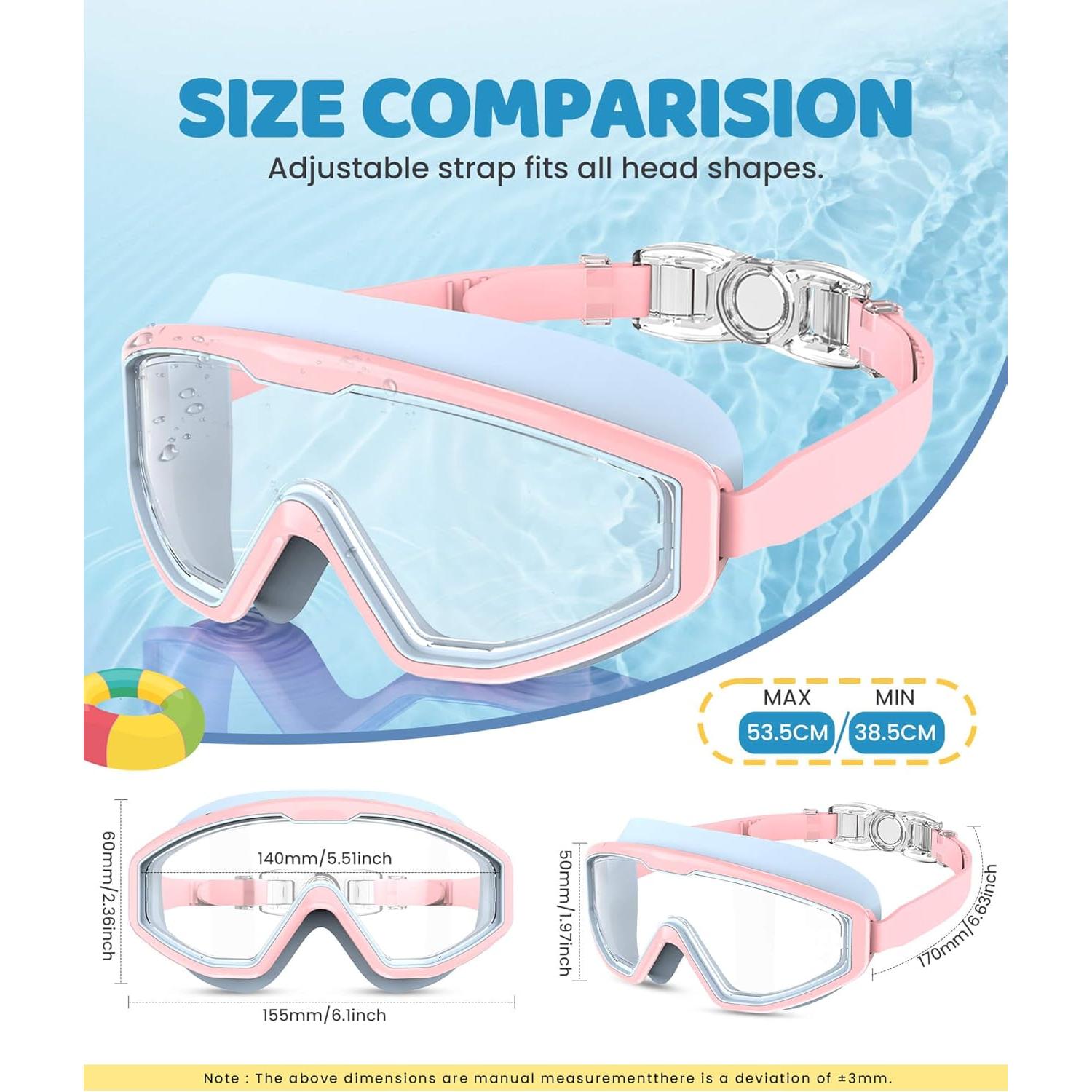 Gafas de natación CIFOYA para niños, paquete de 3, UV400