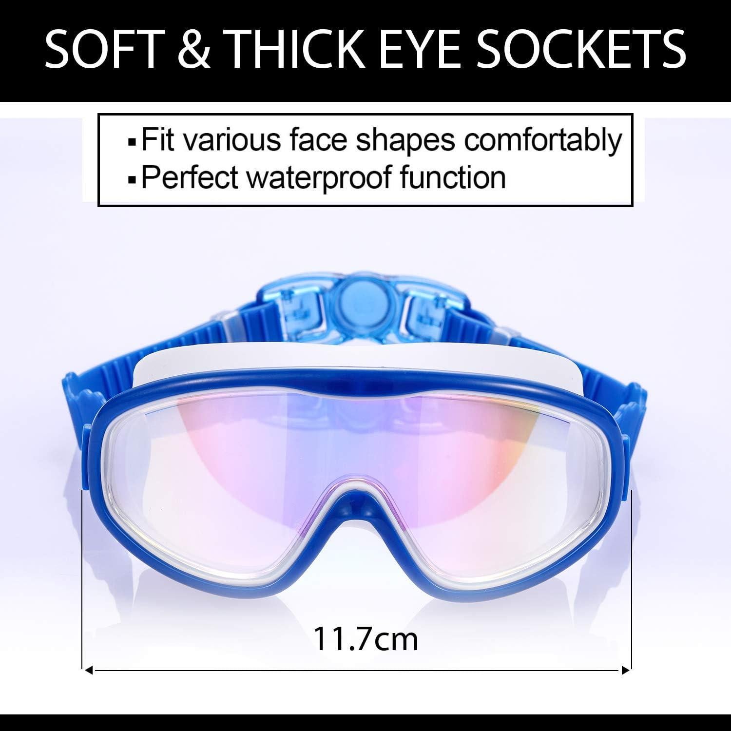 Paquete de 2 Gafas de Natación Young4us para Niños 3-15 Años