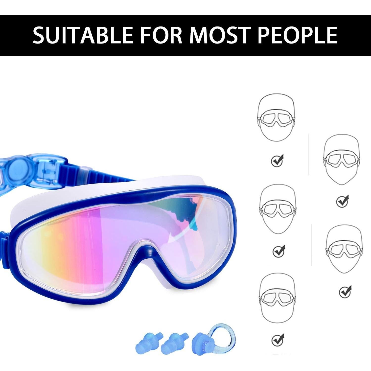 Paquete de 2 Gafas de Natación Young4us para Niños 3-15 Años