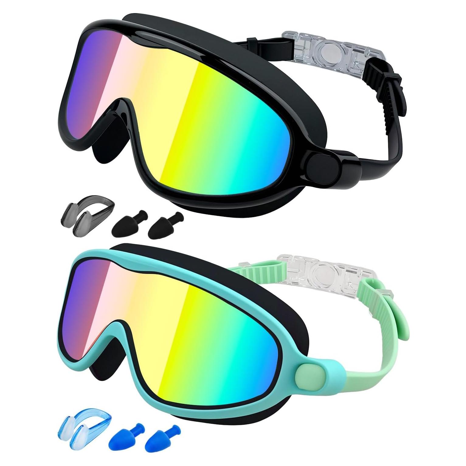 Gafas de natación Rantizon para niños, antiempañante UV, 3-14 años