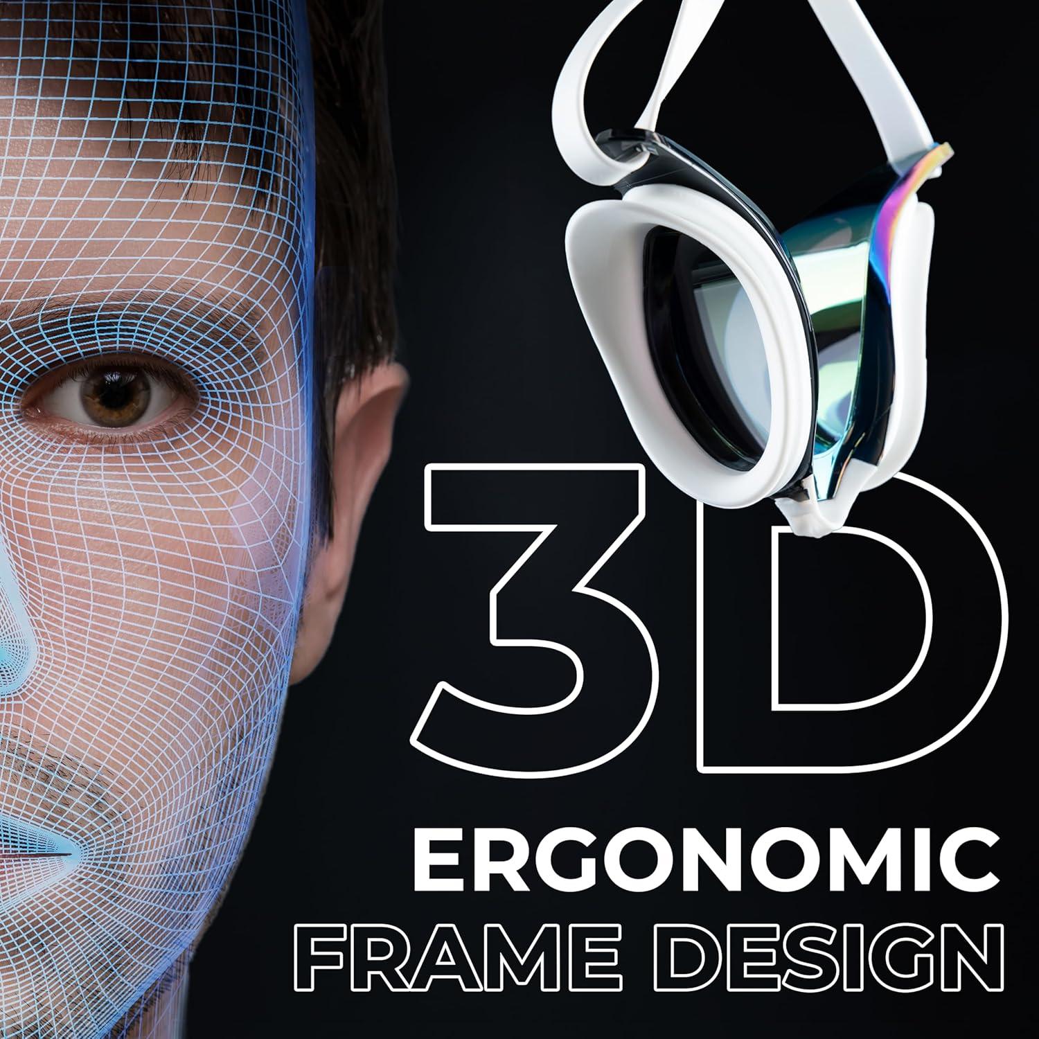 Gafas de natación THEMAGIC5 antifog para adultos - Espejo plateado