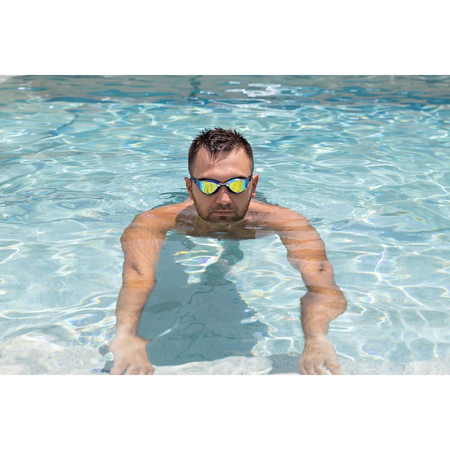 Gafas de natación THEMAGIC5 antifog para adultos - Espejo plateado