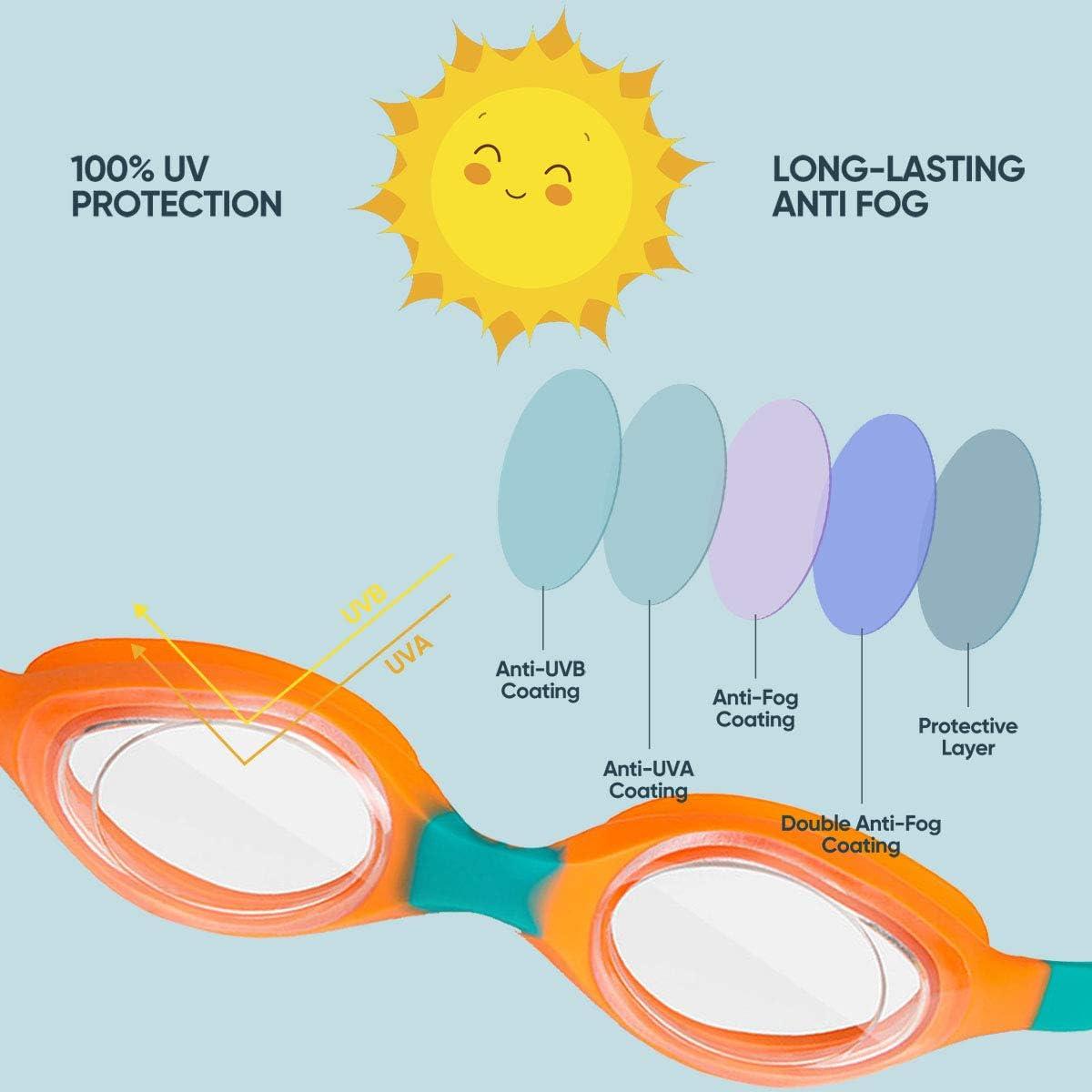 Gafas de natación para niños Careula - Silicona suave, UV