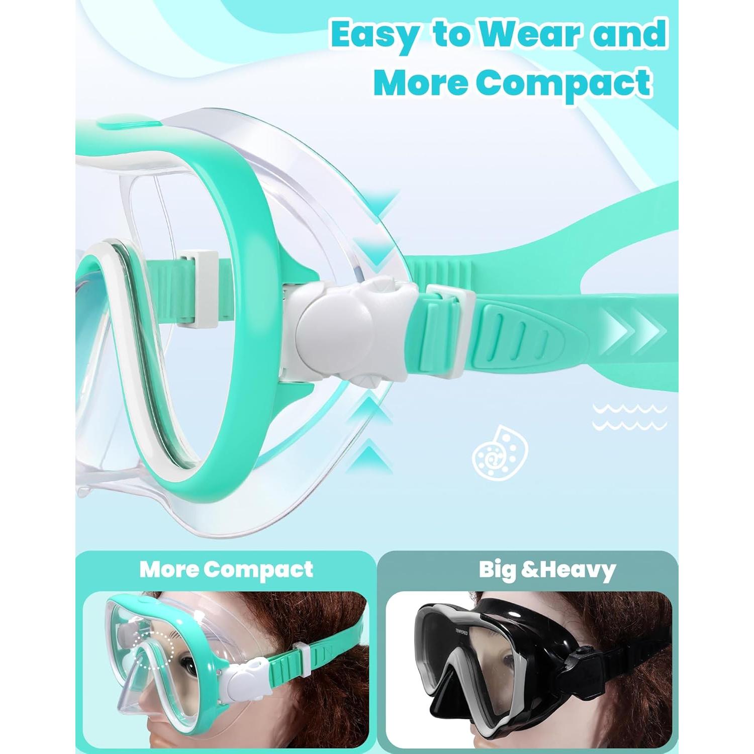 Gafas de Natación Seago para Niños 6-14 Años con Cubierta Nasal