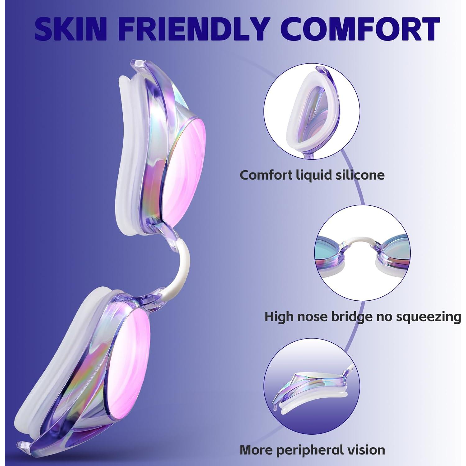 Gafas de Natación ITOWE Adultos 180° Vista Panorámica Anti-Niebla