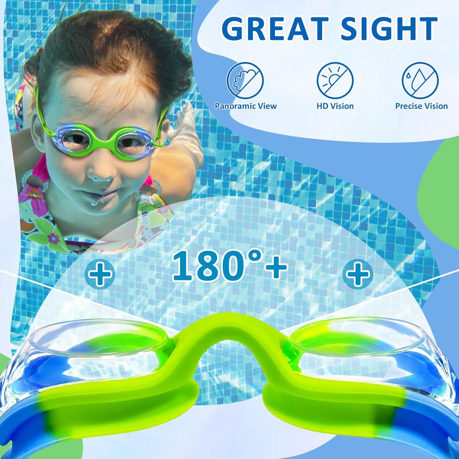 Gafas de natación XDX para niños - Paquete de 3, antiempañante