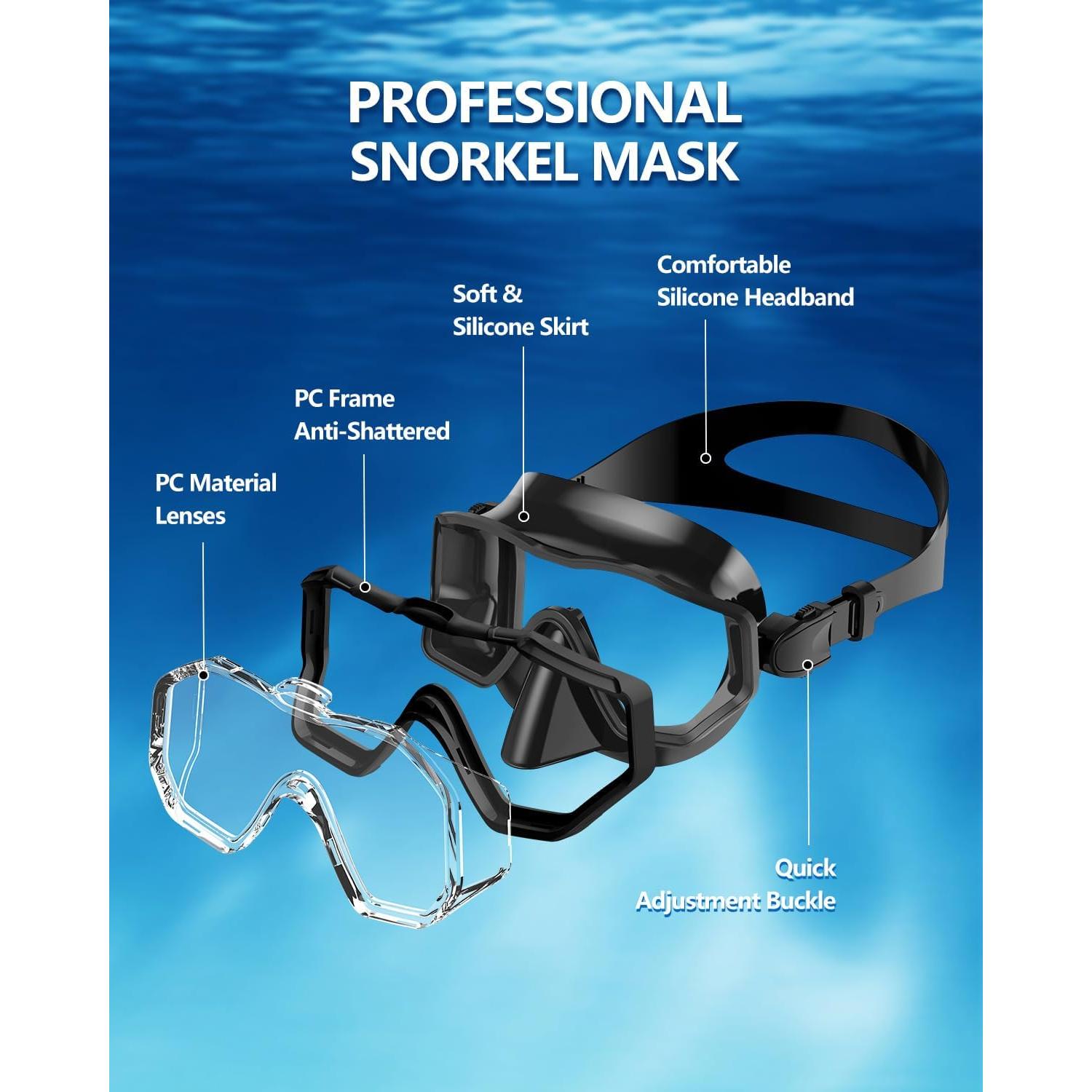 Gafas de natación WSTOO con 3 lentes HD y cubierta nasal