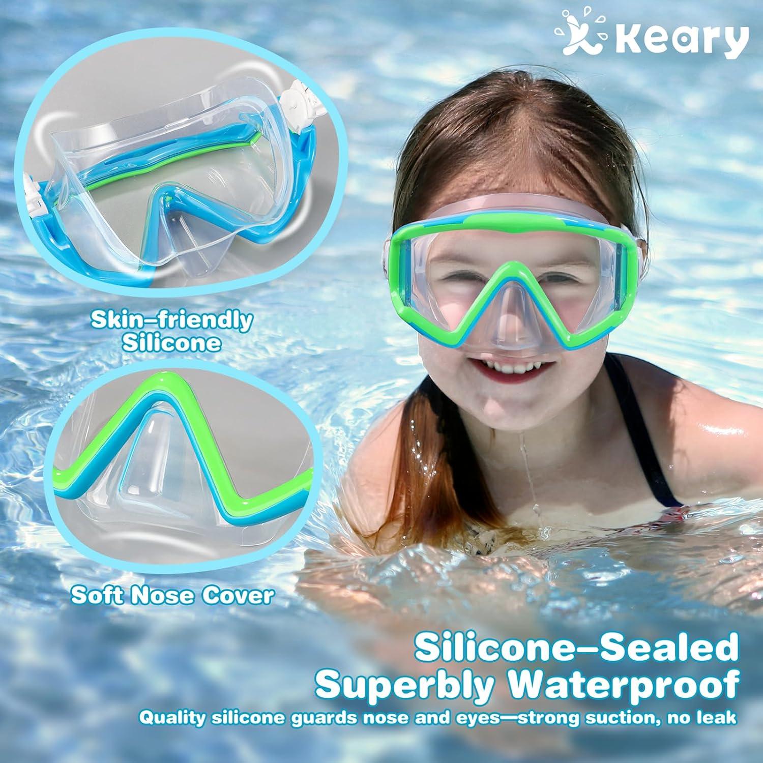 Gafas de Natación para Niños Keary 3 Ventanas Antiempañante