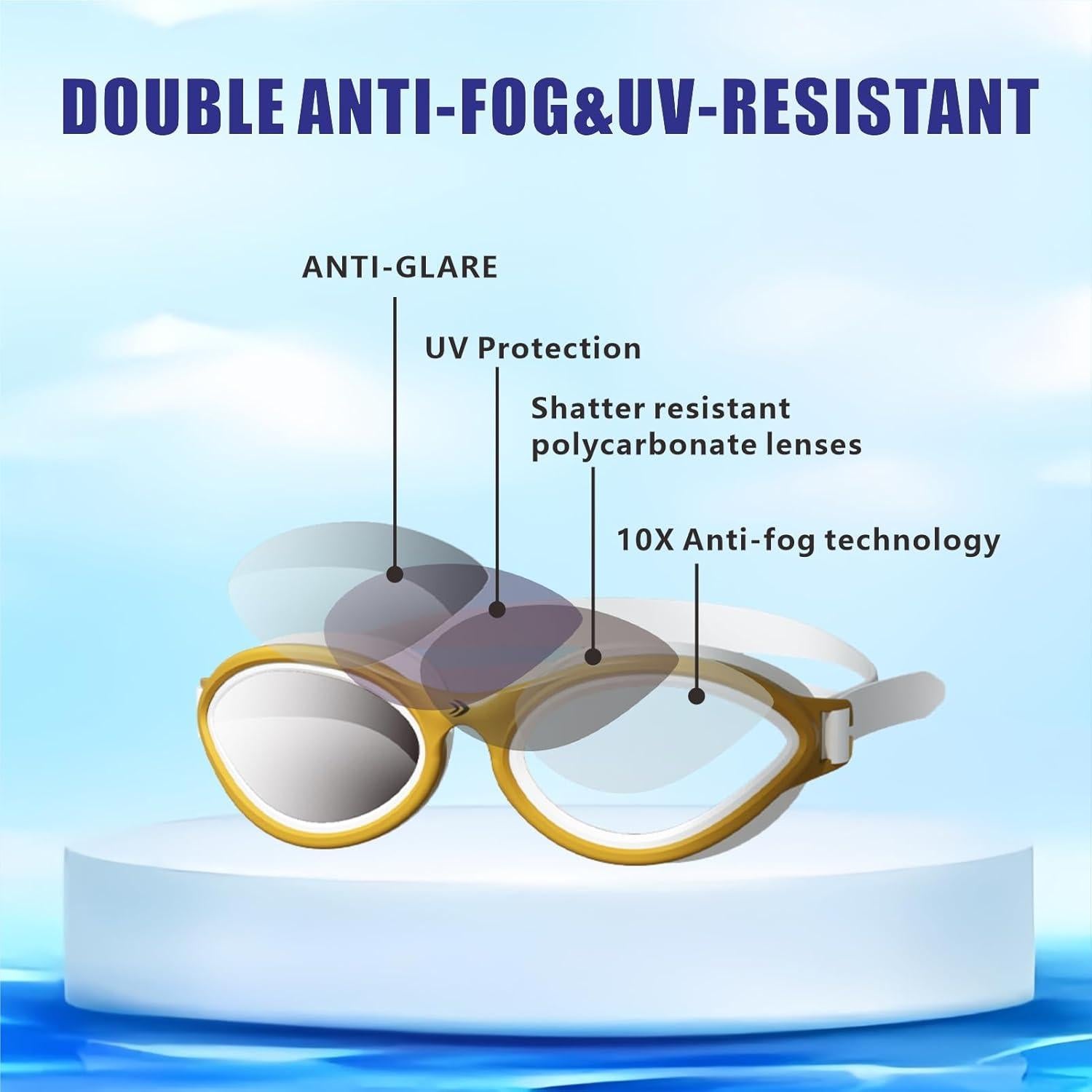 Gafas de Natación Longsail Polarizadas Antivaho UV Unisex