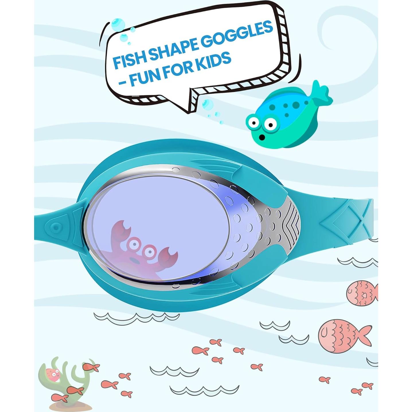 Gafas de natación para niños OutdoorMaster 2 Pack - Azul/Rosa