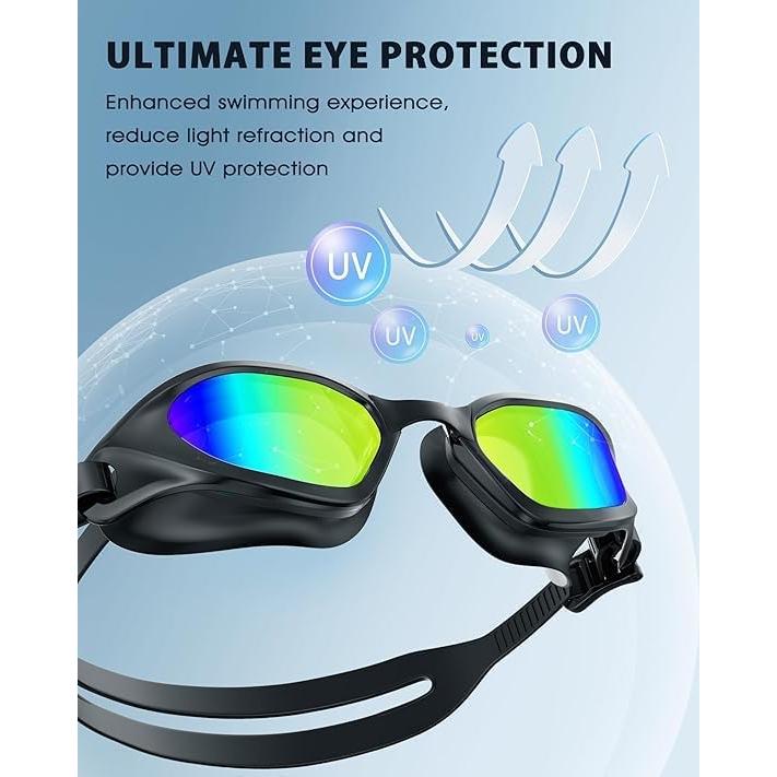 Gafas de natación antiempañante UV Silicona Unisex 2 pares