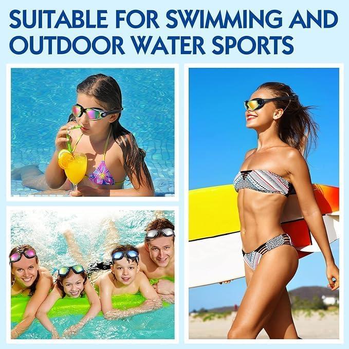 Gafas de natación antiempañante UV Silicona Unisex 2 pares