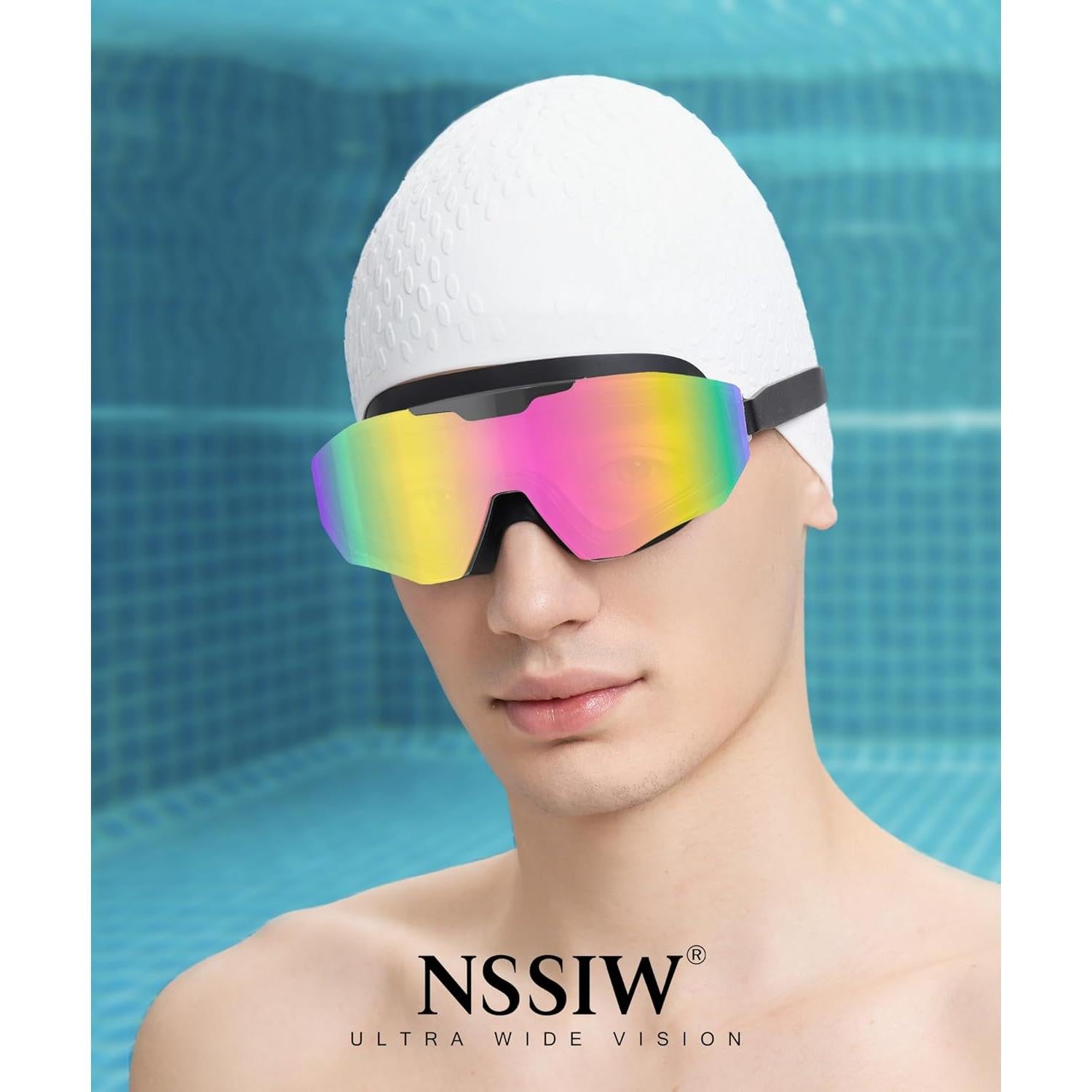 Gafas de Natación NSSIW Adultos Antivaho UV400 3 Paquetes