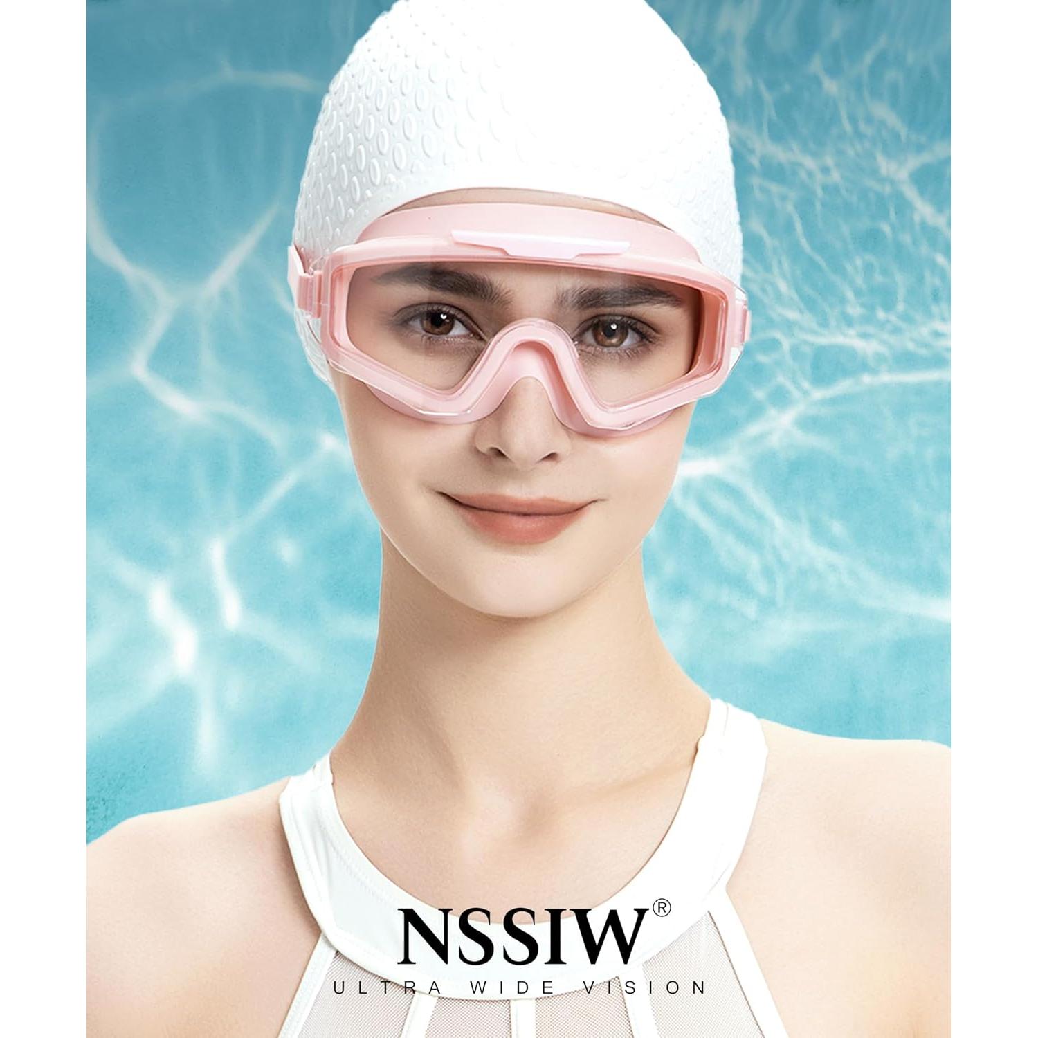 Gafas de Natación NSSIW Adultos Antivaho UV400 3 Paquetes