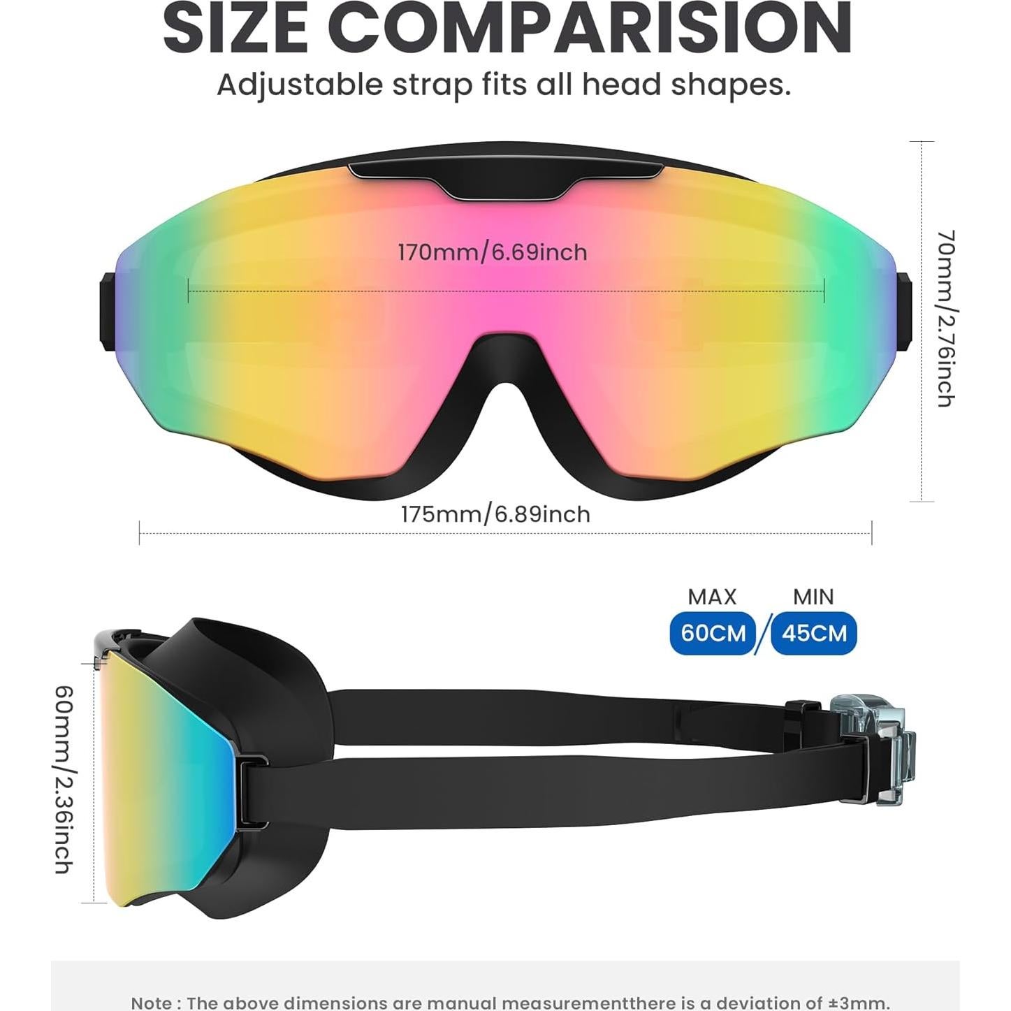 Gafas de Natación NSSIW Adultos Antivaho UV400 3 Paquetes