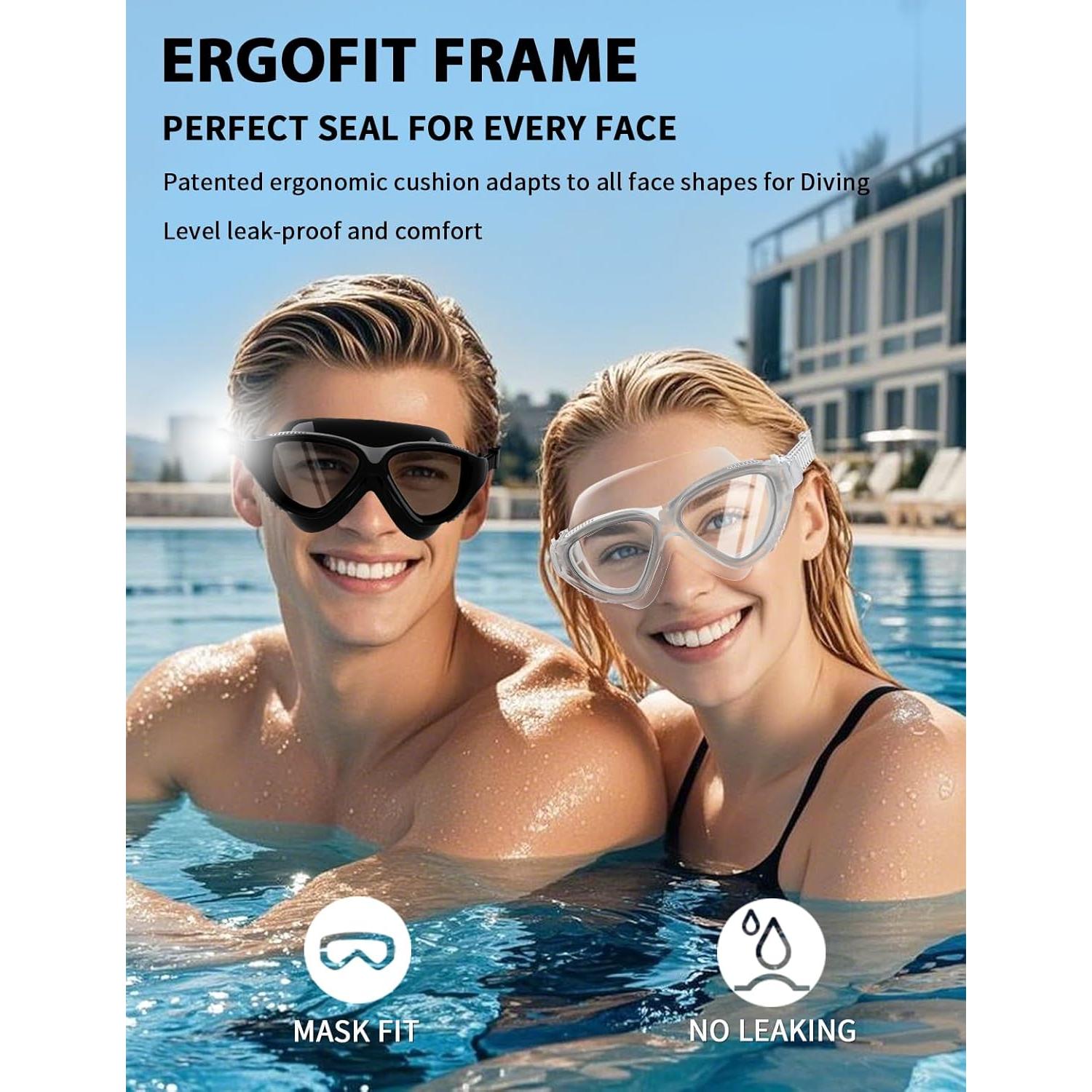 Gafas de Natación Siliwo 180° Panorámicas Adulto Silicona