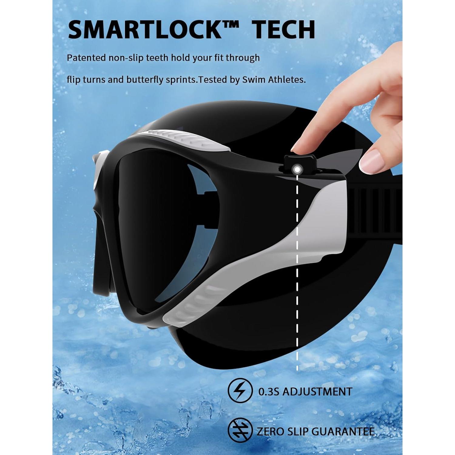 Gafas de Natación Siliwo 180° Panorámicas Adulto Silicona