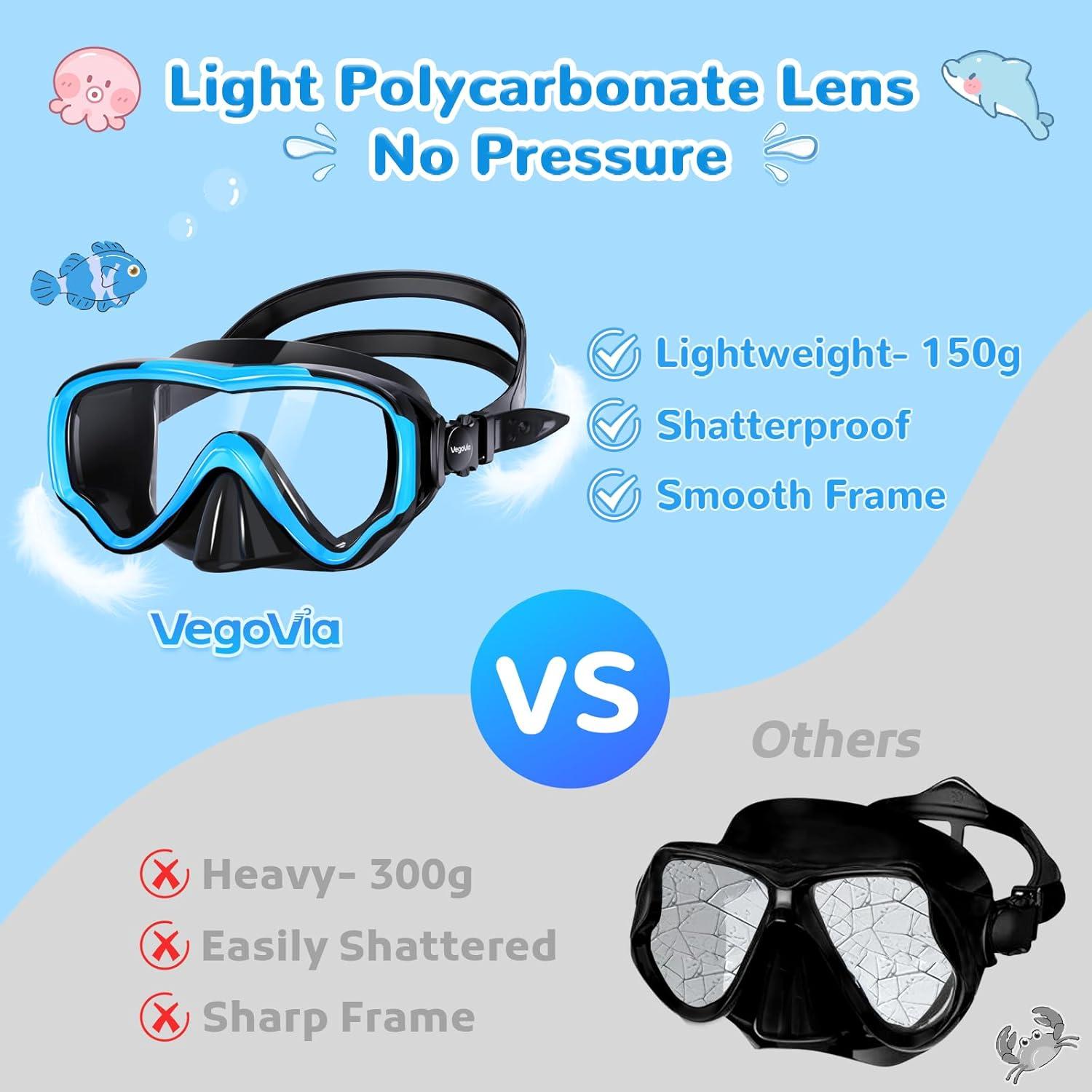 Gafas de natación VegoVia para niños 3-15 años antiempañante