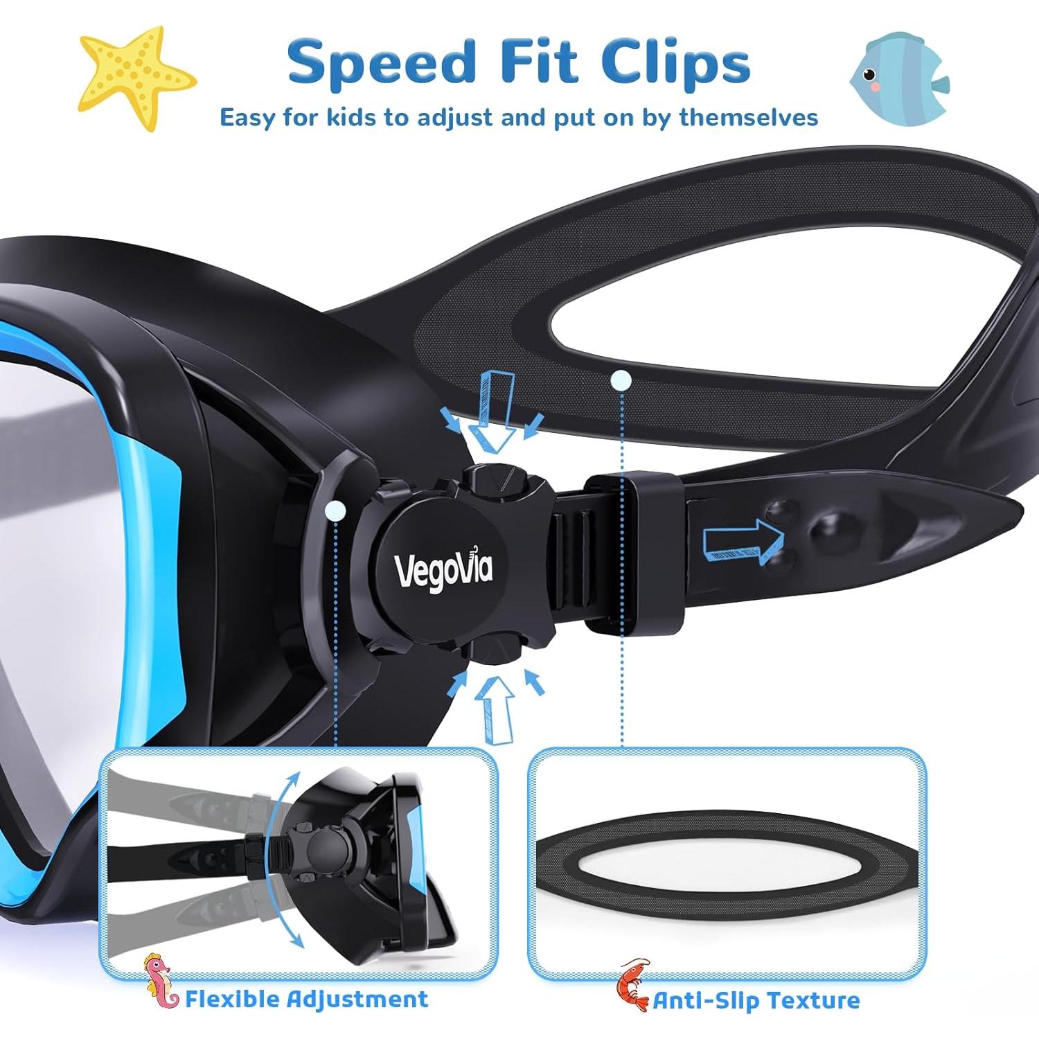 Gafas de natación VegoVia para niños 3-15 años antiempañante