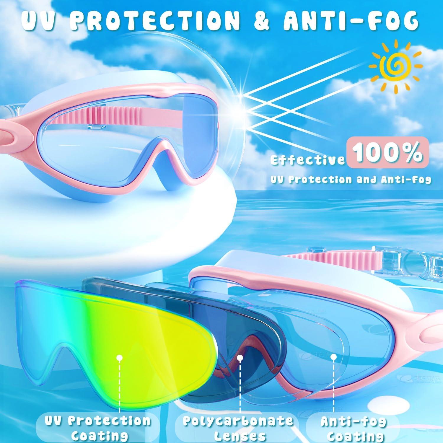 Gafas de natación COOLOO para niños 3 a 15 años Antivaho UV