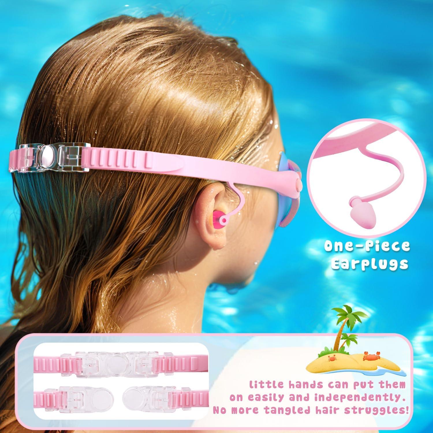 Gafas de natación COOLOO para niños 3 a 15 años Antivaho UV