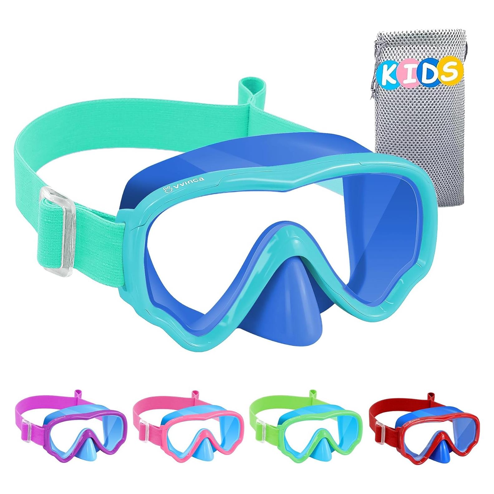 Gafas de natación Vvinca Kids con cubierta nasal y lentes antiempañantes
