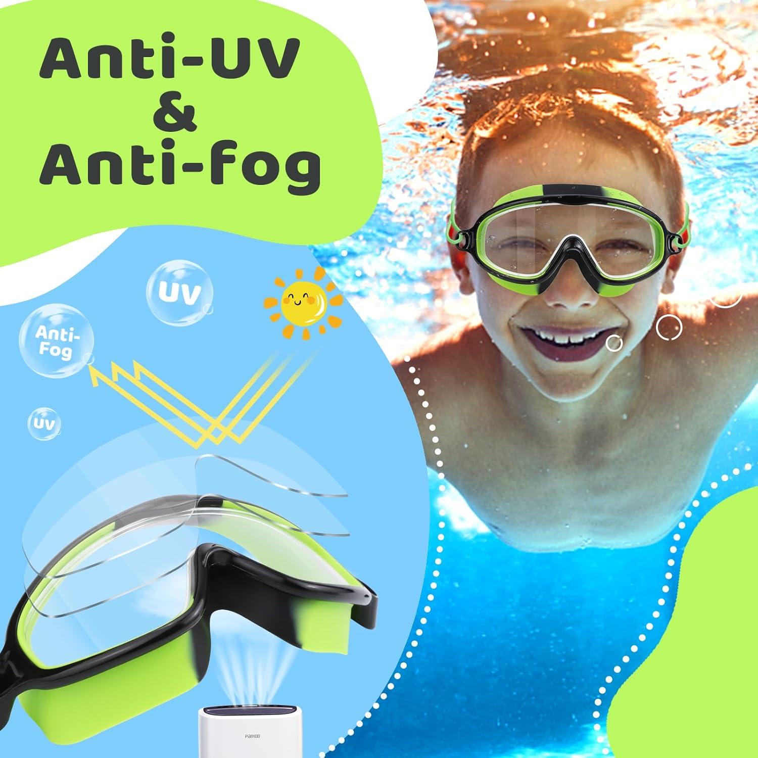 Gafas de natación Vvinca Kids antiempañante UV para niños