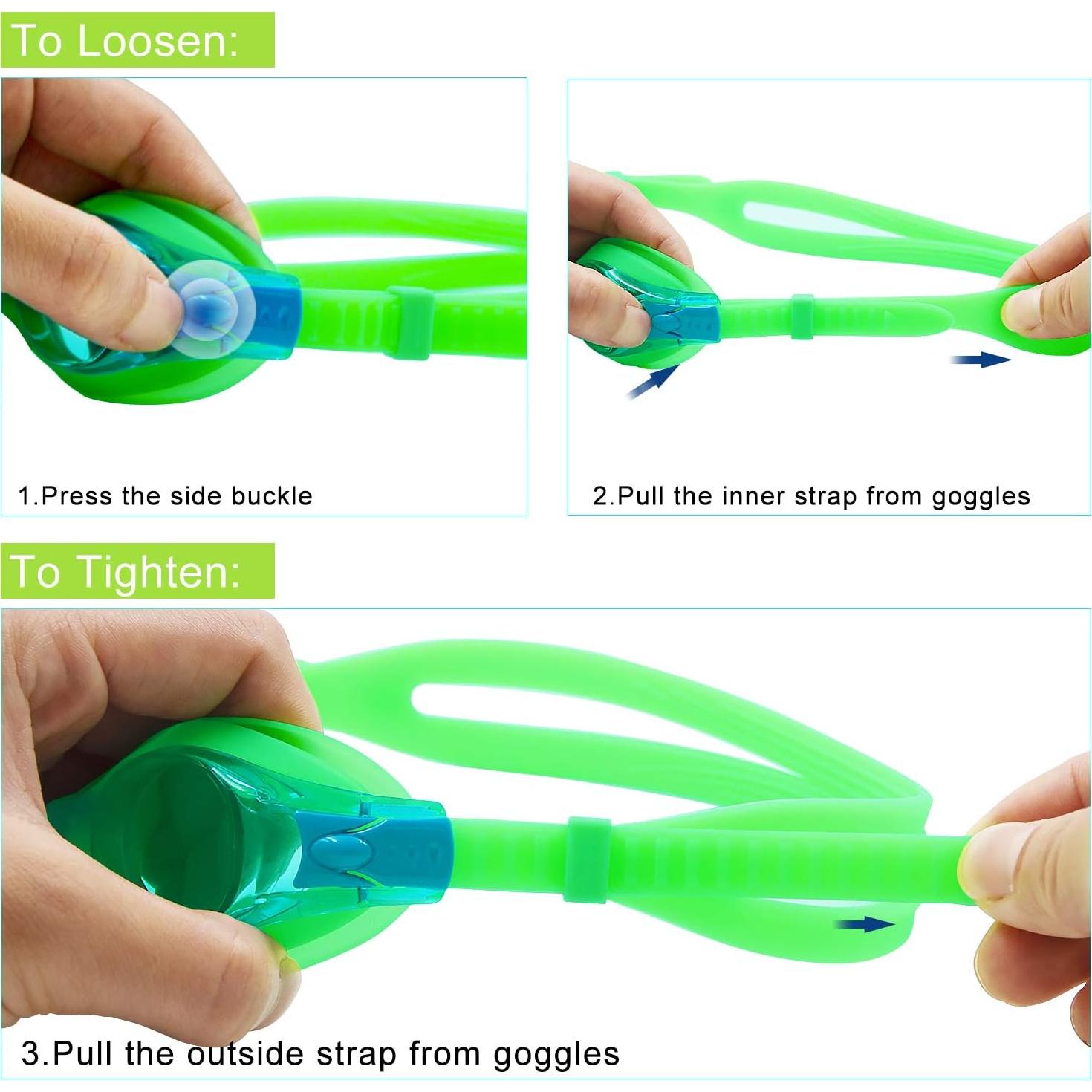 Gafas de natación para niños Huituo, paquete de 2, antiempañantes