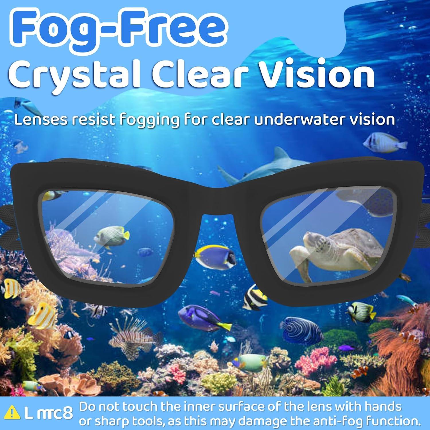 Gafas de Natación Vvinca Kids, 2 Paquetes, Anti-vaho UV, 3-10 Años