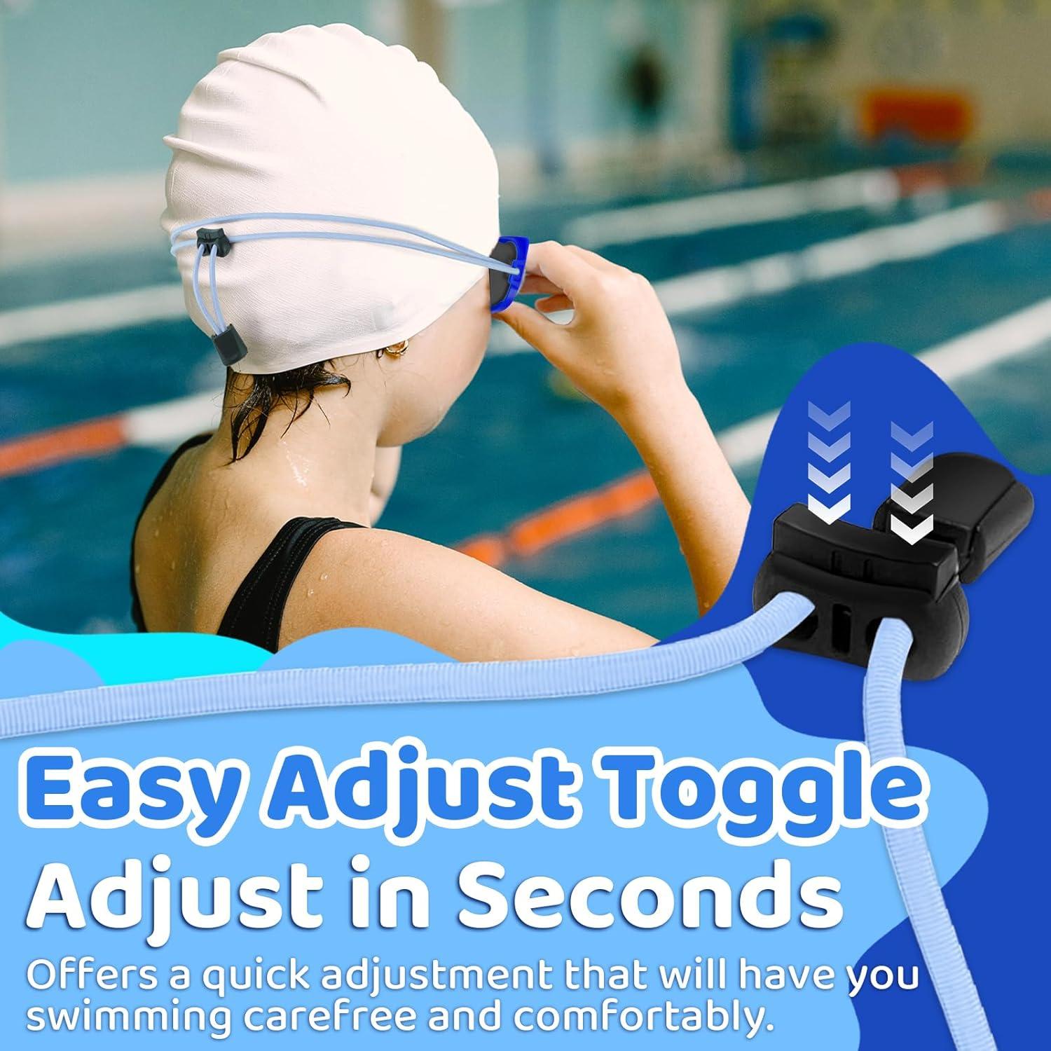 Gafas de Natación Vvinca Kids, 2 Paquetes, Anti-vaho UV, 3-10 Años