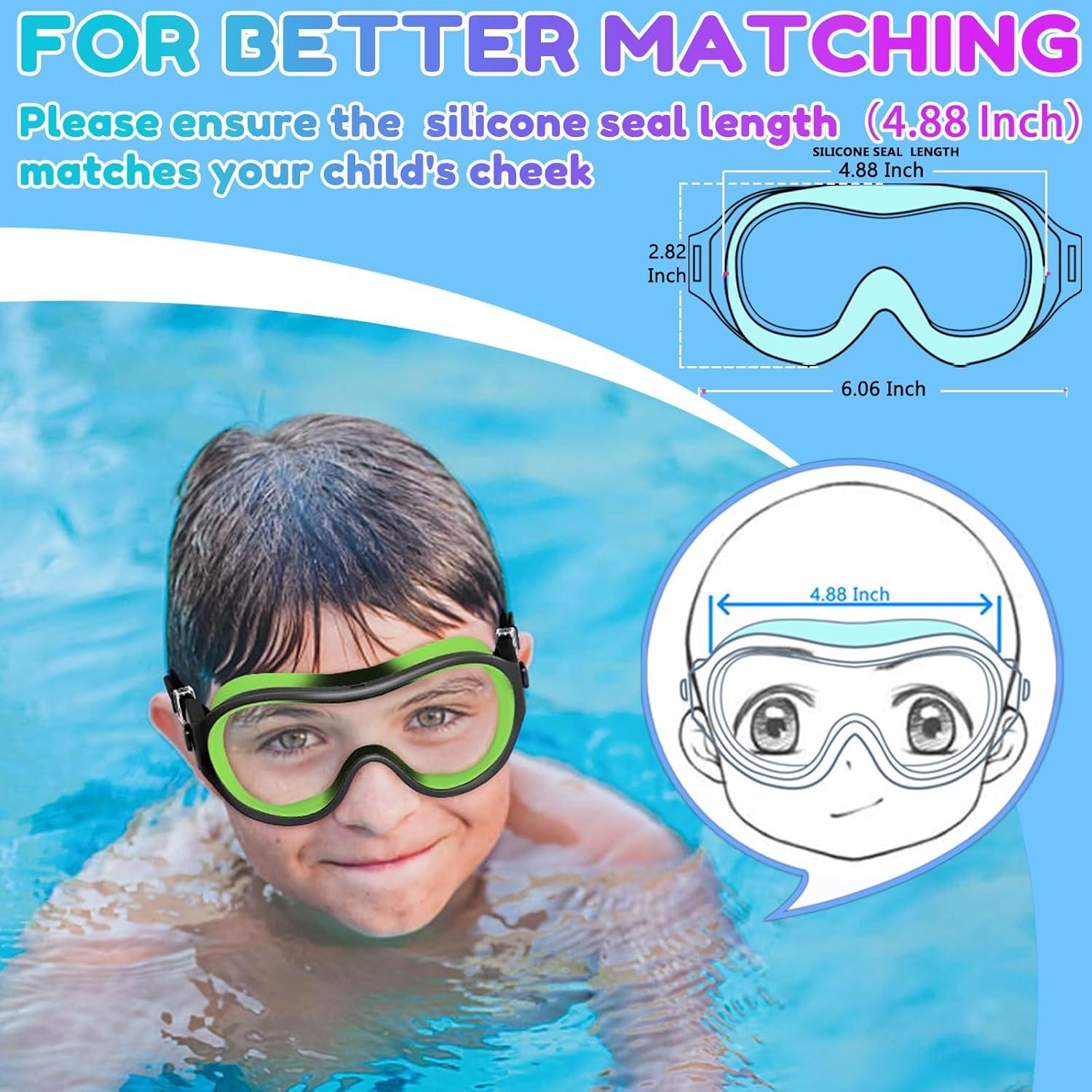 Gafas de natación COOLOO para niños 6-16 años, 2 pares, anti-vaho UV