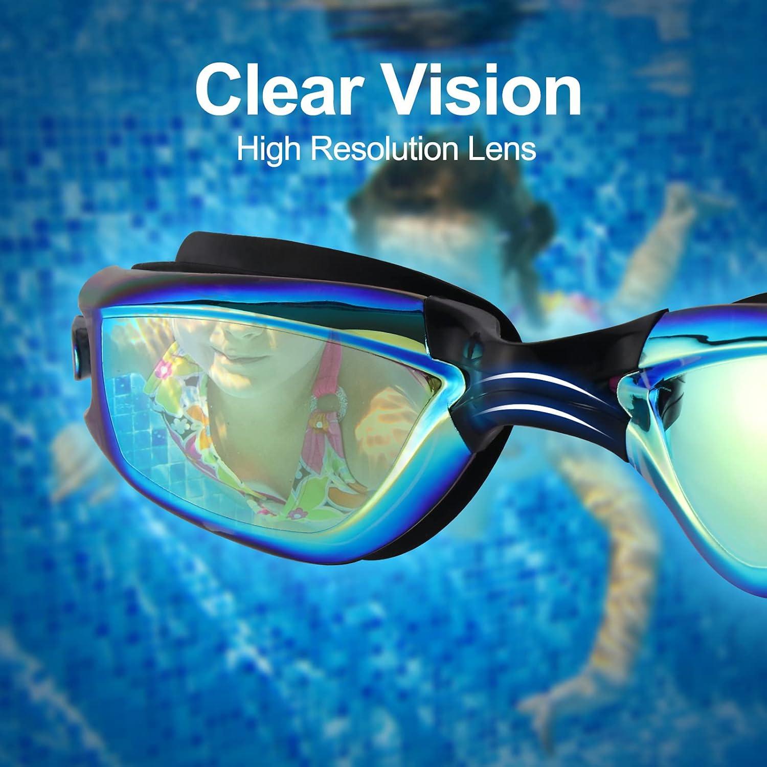 Gafas de natación para niños Kimasha, 2 paquetes, anti-niebla