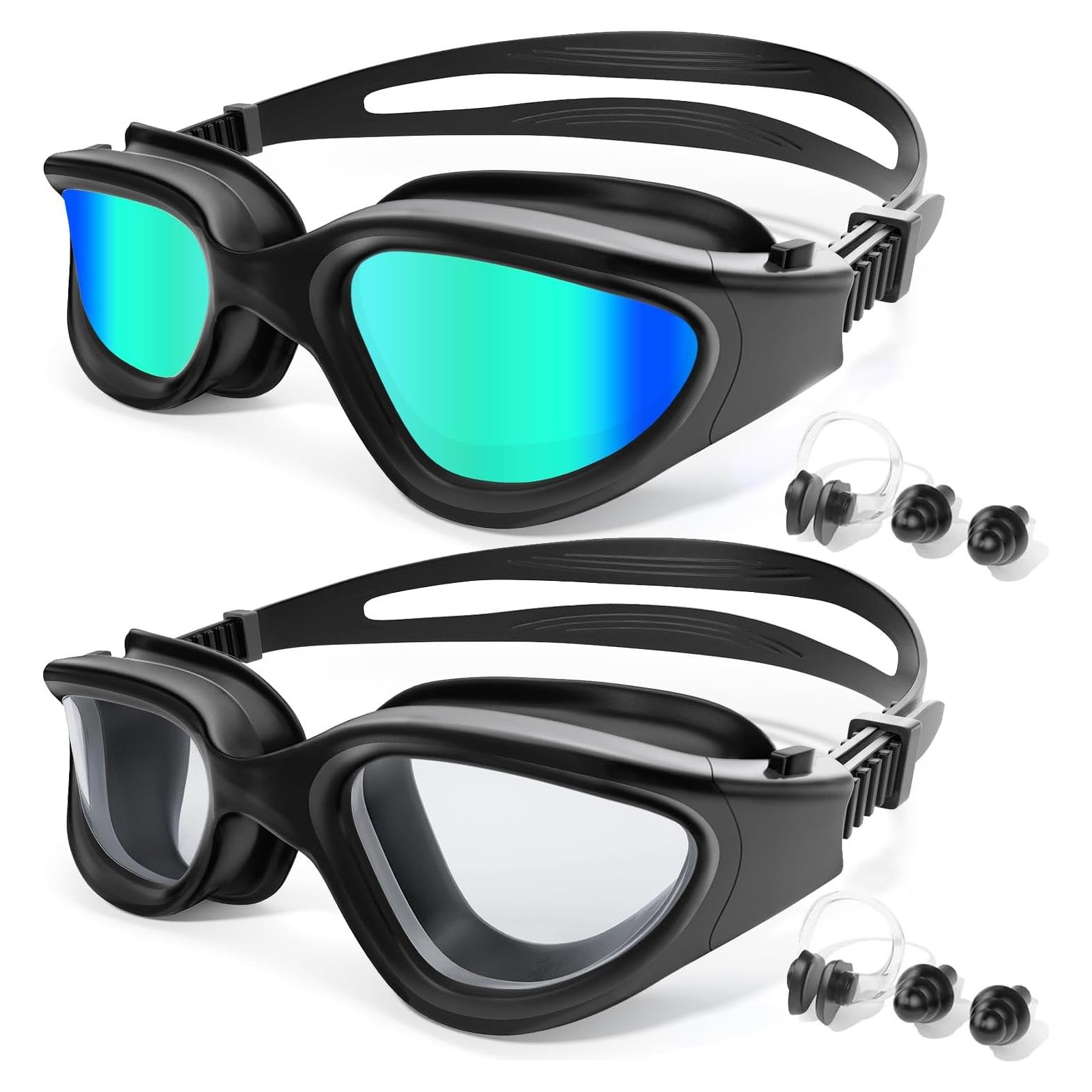 Paquete de 2 Gafas de Natación Antivaho Tenfold para Adultos