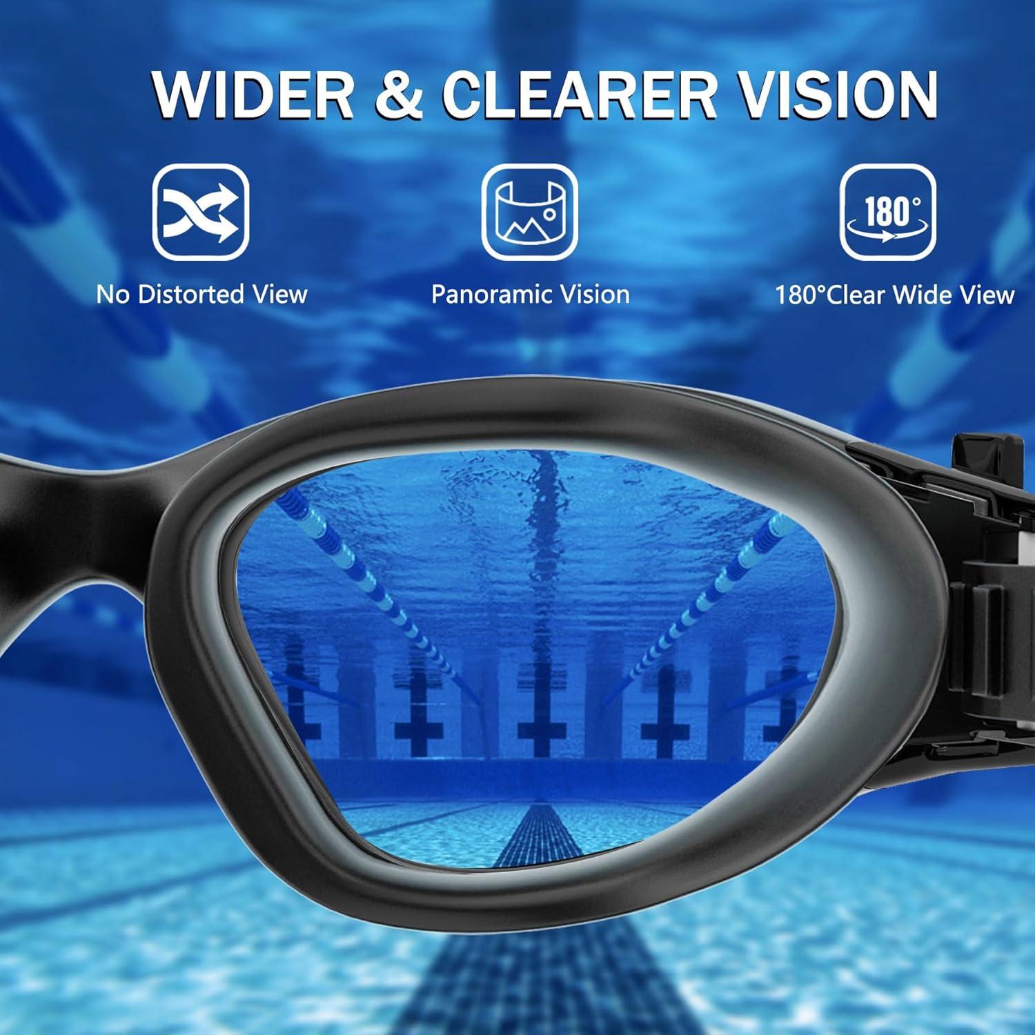 Paquete de 2 Gafas de Natación Antivaho Tenfold para Adultos