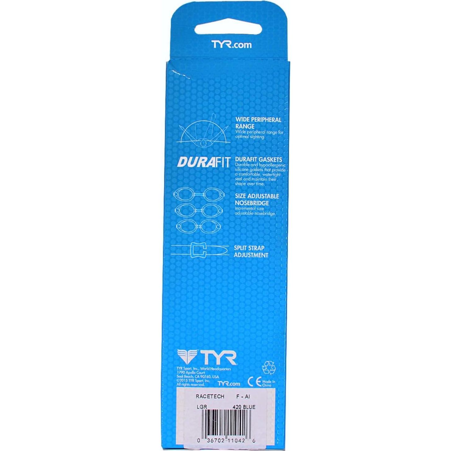 Gafas de Rendimiento Racetech TYR Azul - Lente Policarbonato