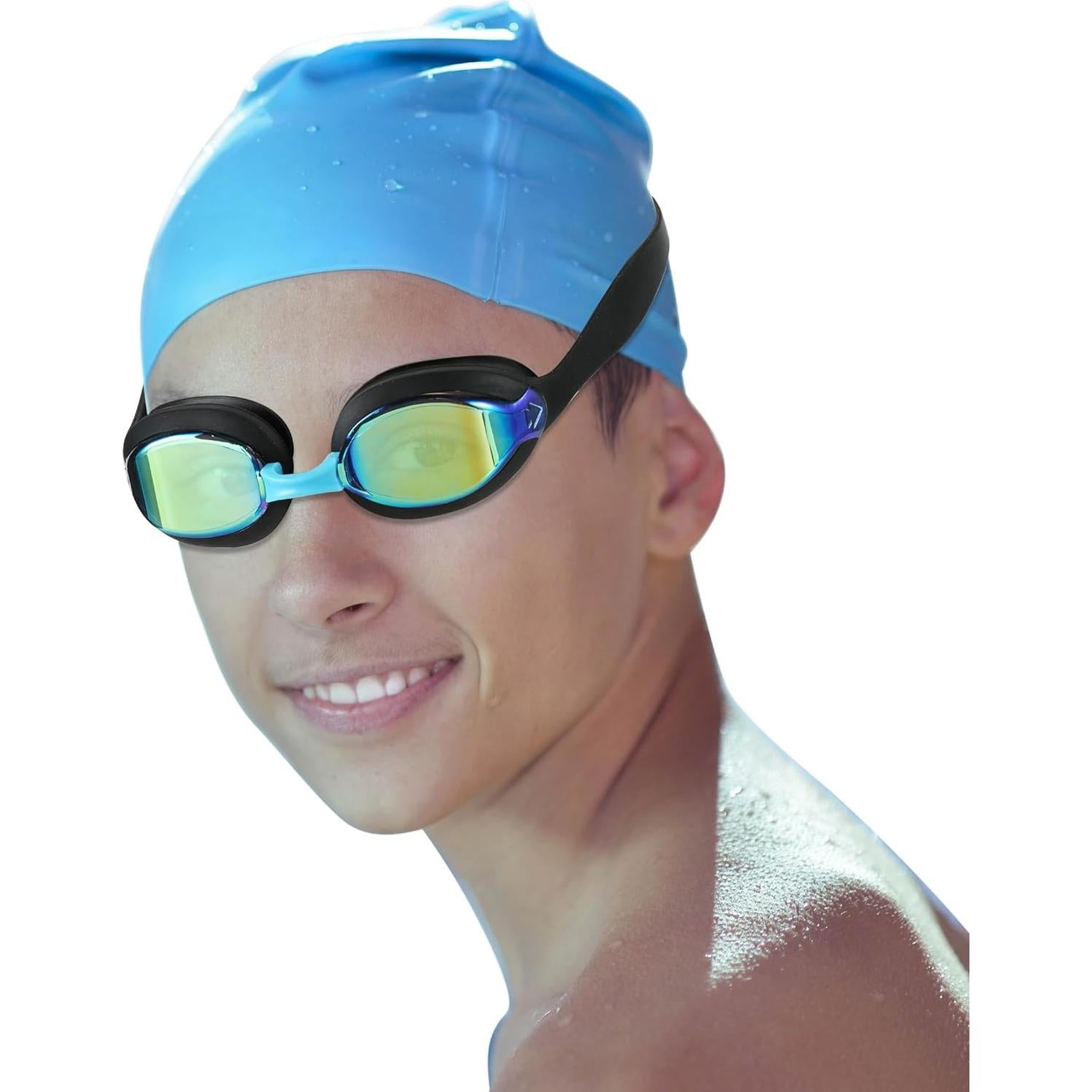 Gafas de natación para niños 3-14 años - 2 paquetes con estuche