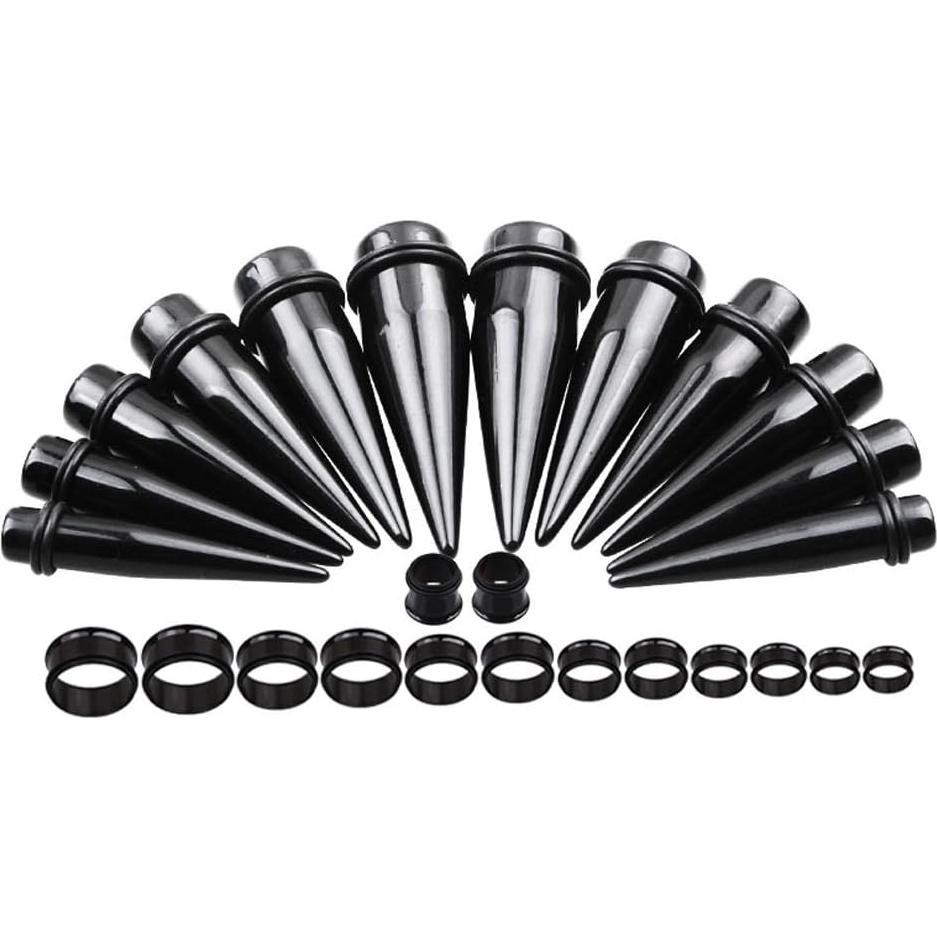 Kit de Estiramiento 24 Piezas TOPBRIGHT Acrílico y Acero 00G-20mm