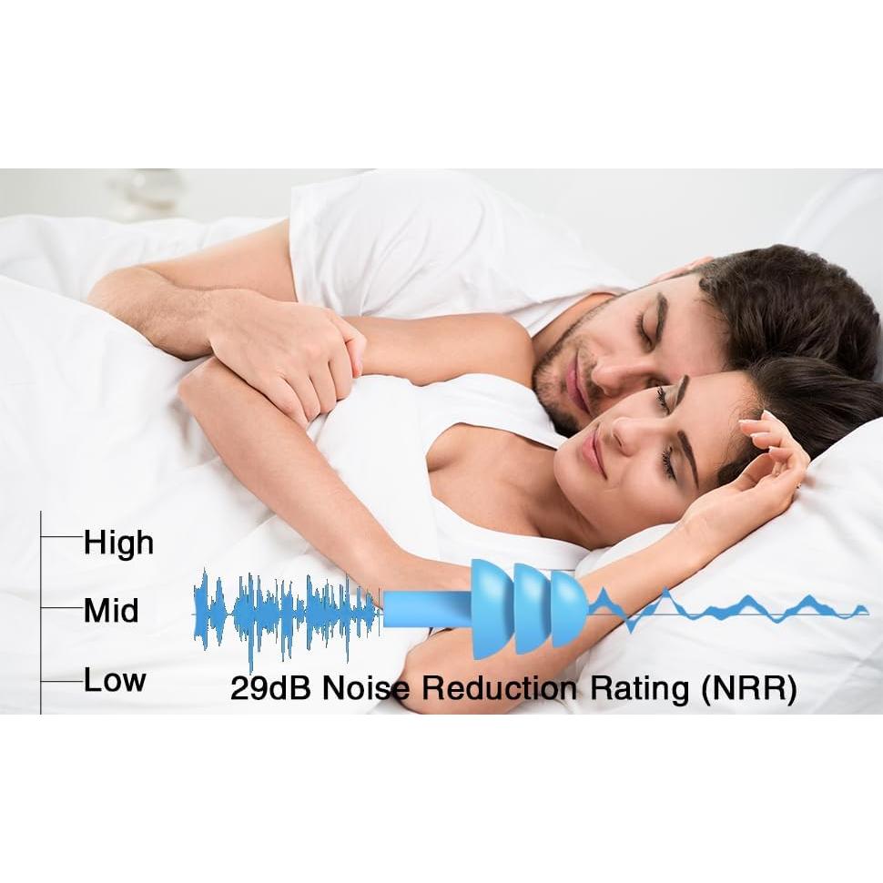 Tapones para oídos Dealsboom BD12036 4 pares silicona suave