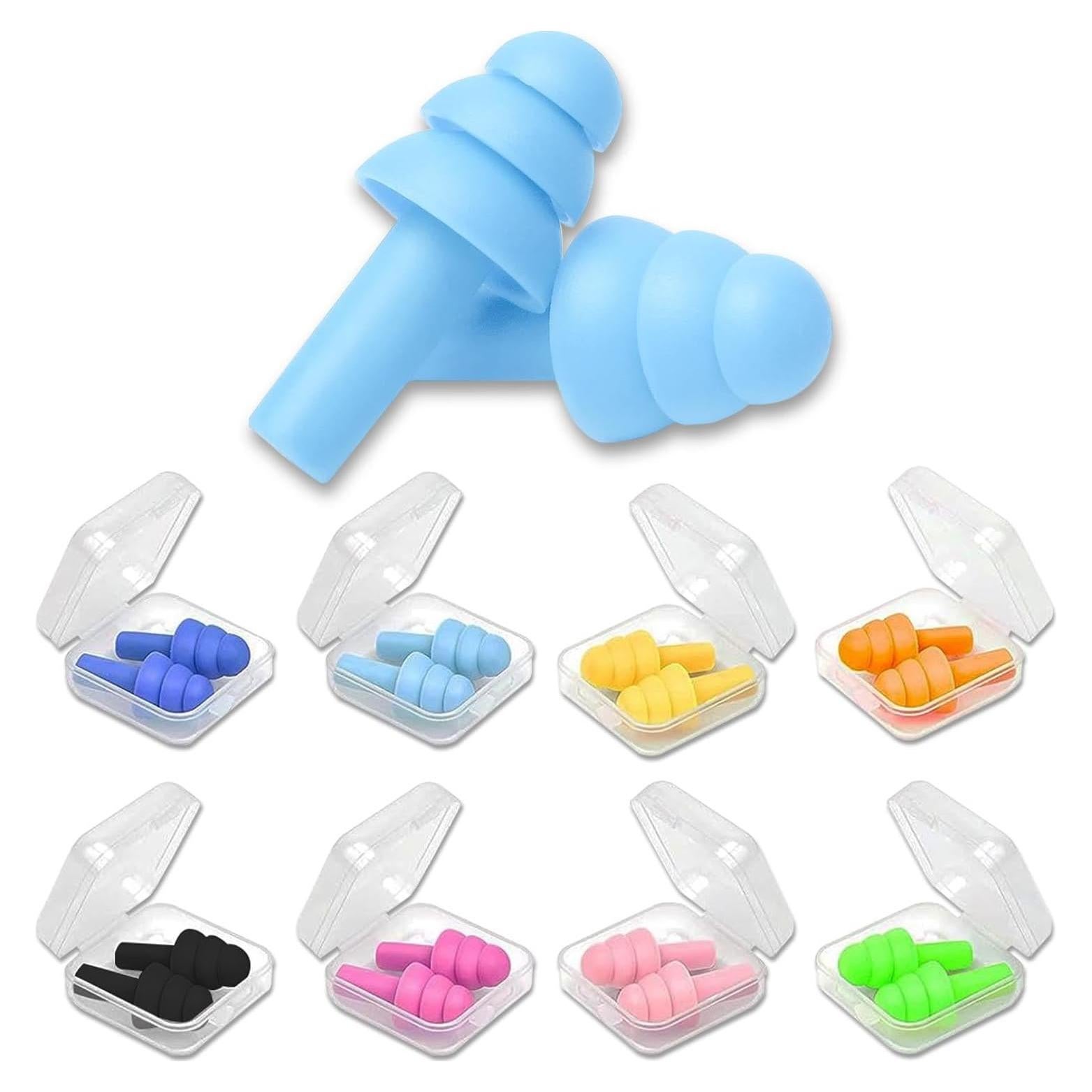 Tapones para oídos Tiankohelan 8 pares silicona reutilizable