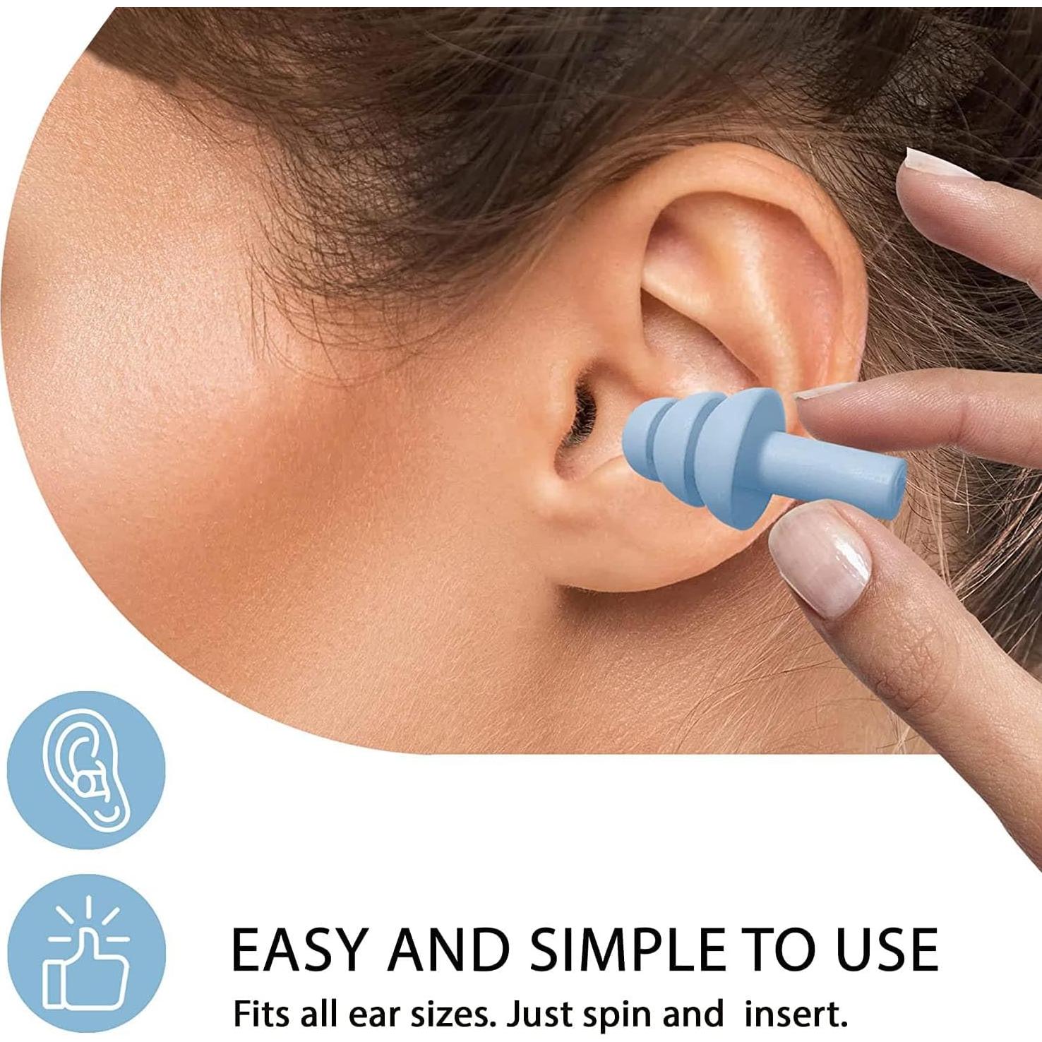 Tapones para oídos Tiankohelan 8 pares silicona reutilizable