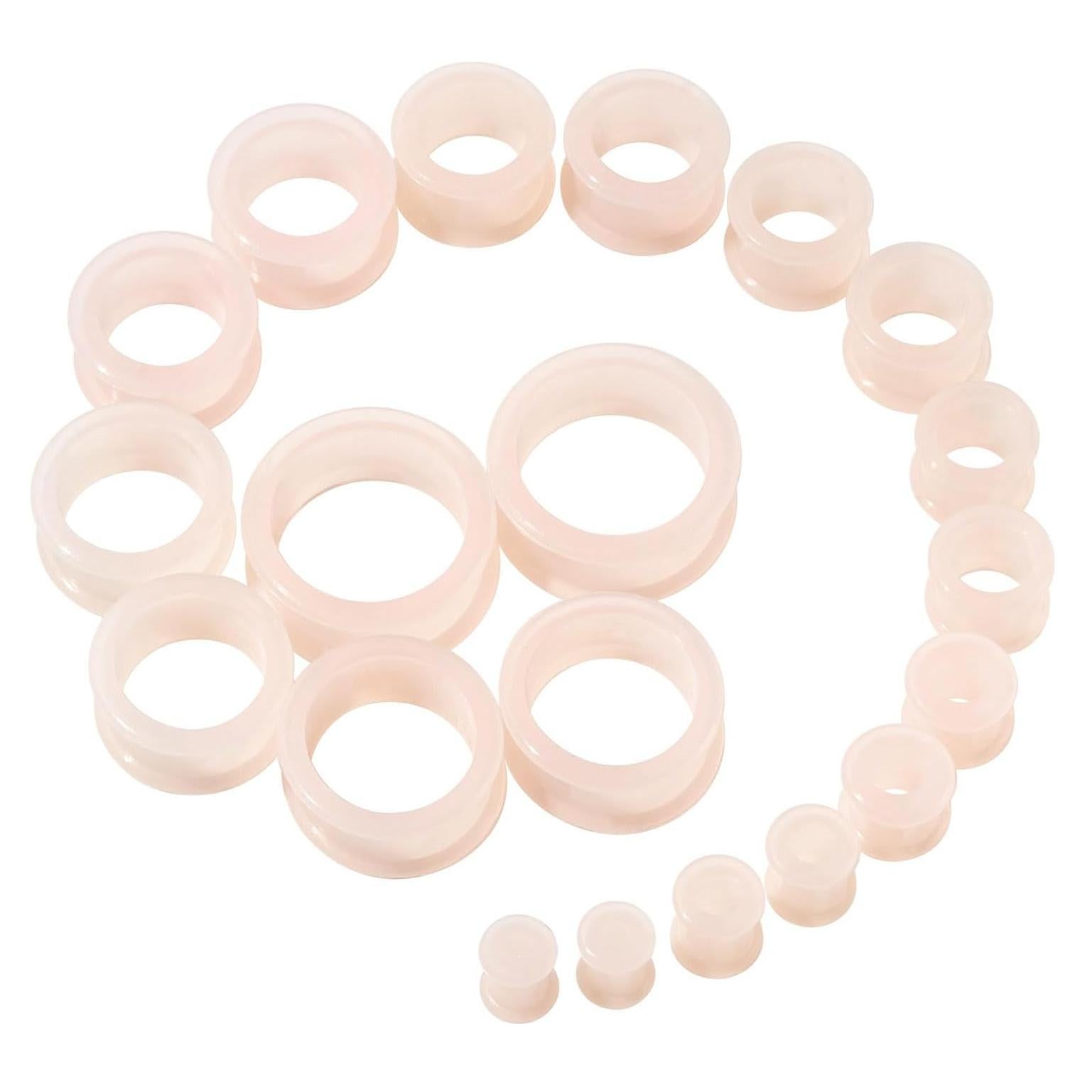 Kit de Tapones de Silicona para Orejas Longbeauty 20pcs 2g-25mm