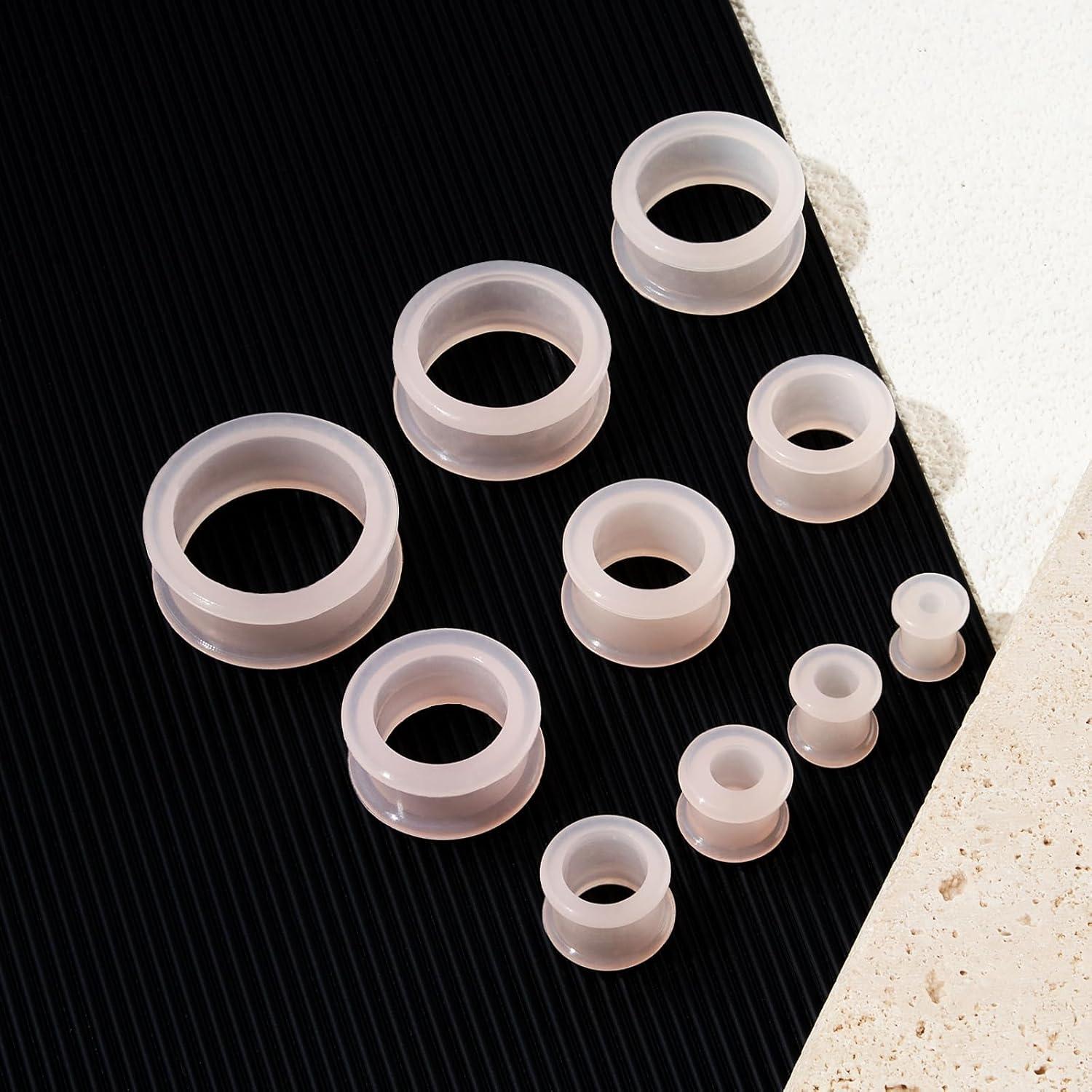 Kit de Tapones de Silicona para Orejas Longbeauty 20pcs 2g-25mm