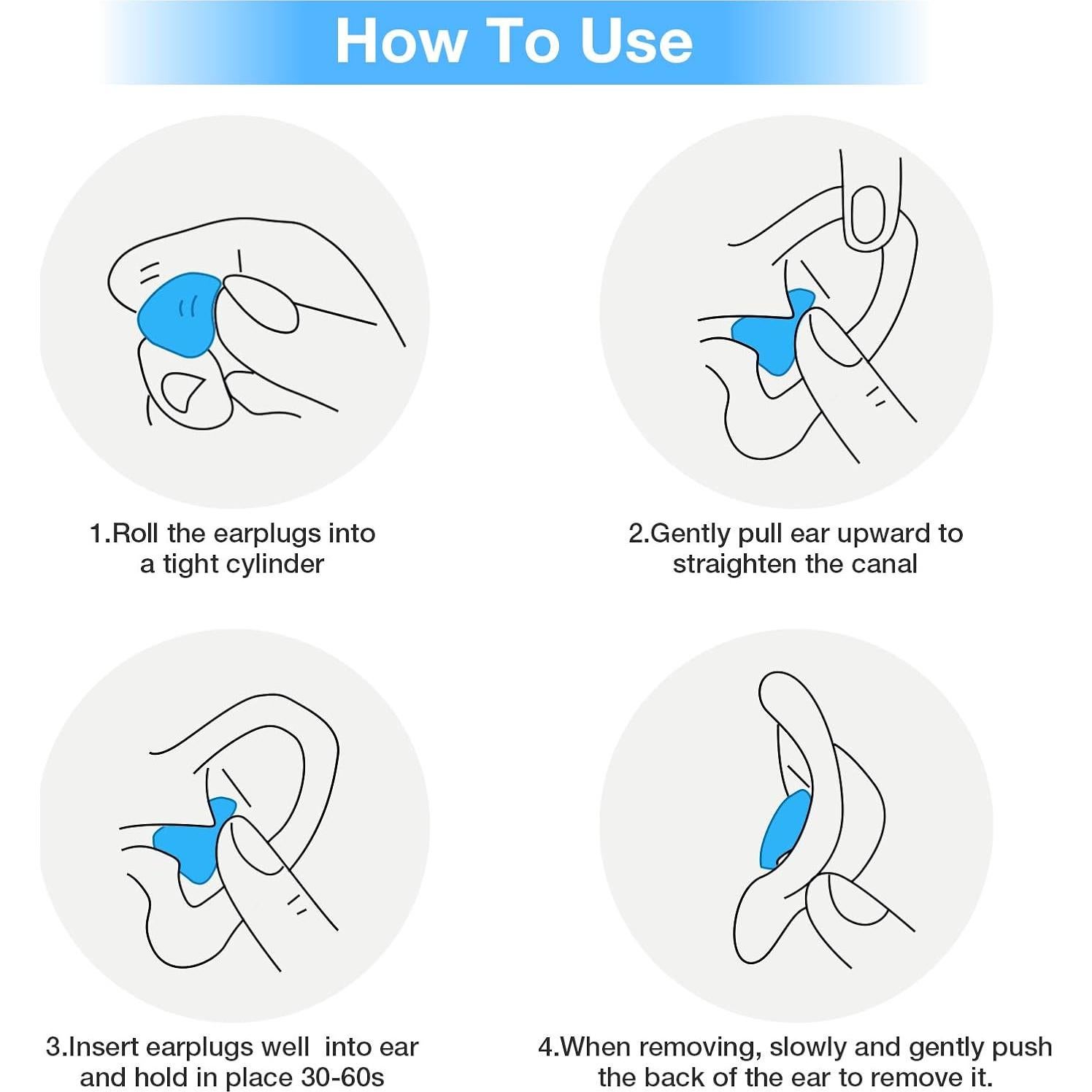 21 Pares de Tapones para Oídos Frienda Silicona Reutilizables