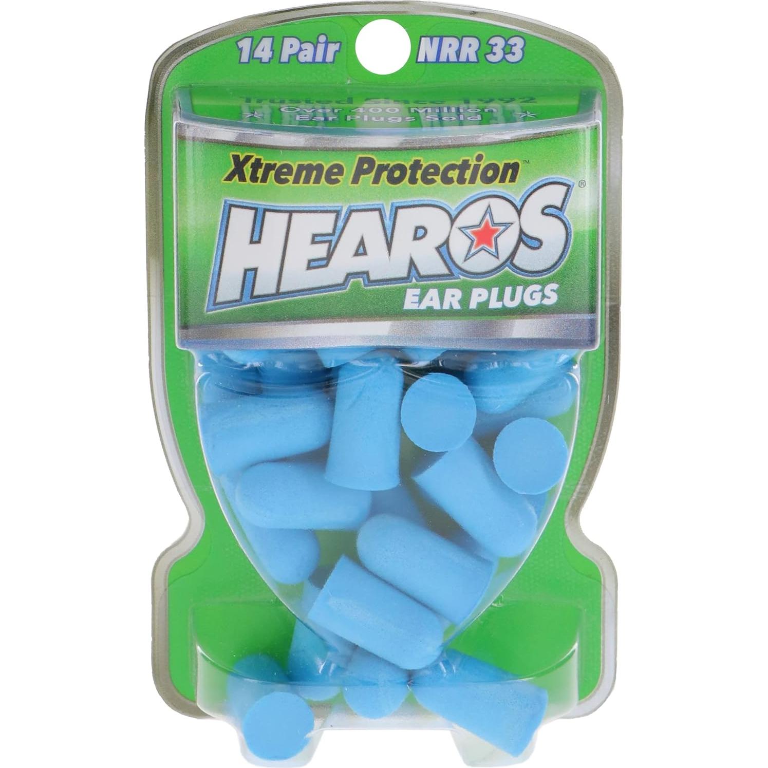 Tapones para Oídos HEAROS Xtreme - 14 Pares NRR 33