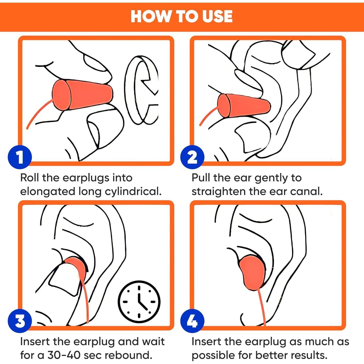 20 Pares de Tapones de Espuma Quality Plugs - Cancelación 32dB