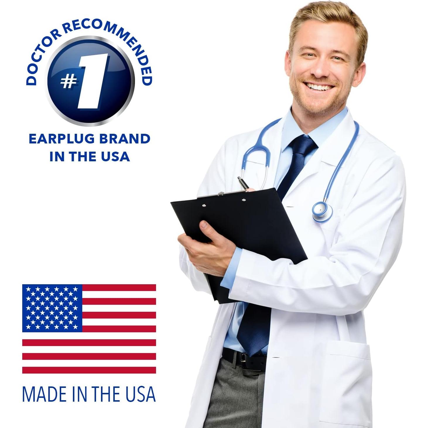 Tapones para oídos Mack's 50 pares espuma 33dB NRR cómodos