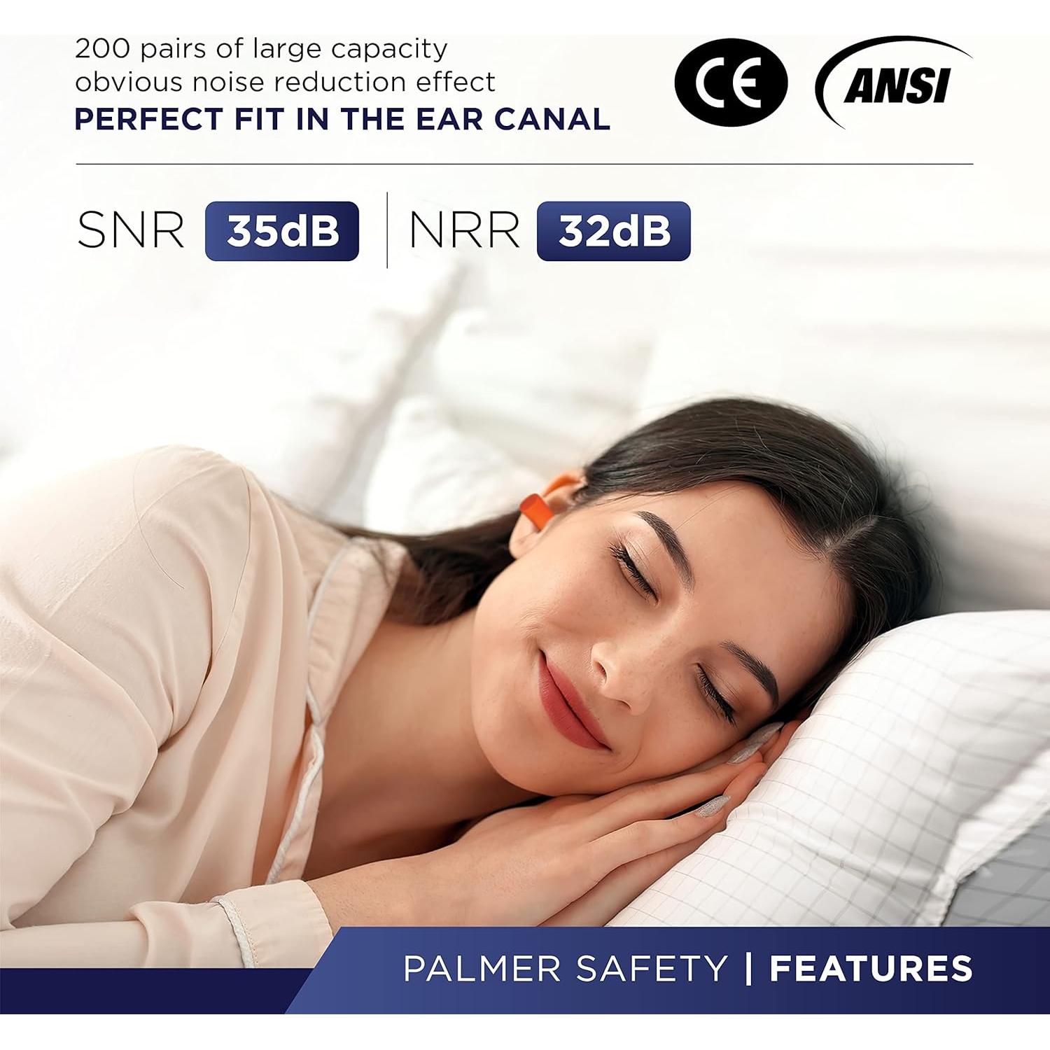 Tapones para oídos ATERET 100 pares 32dB protección auditiva